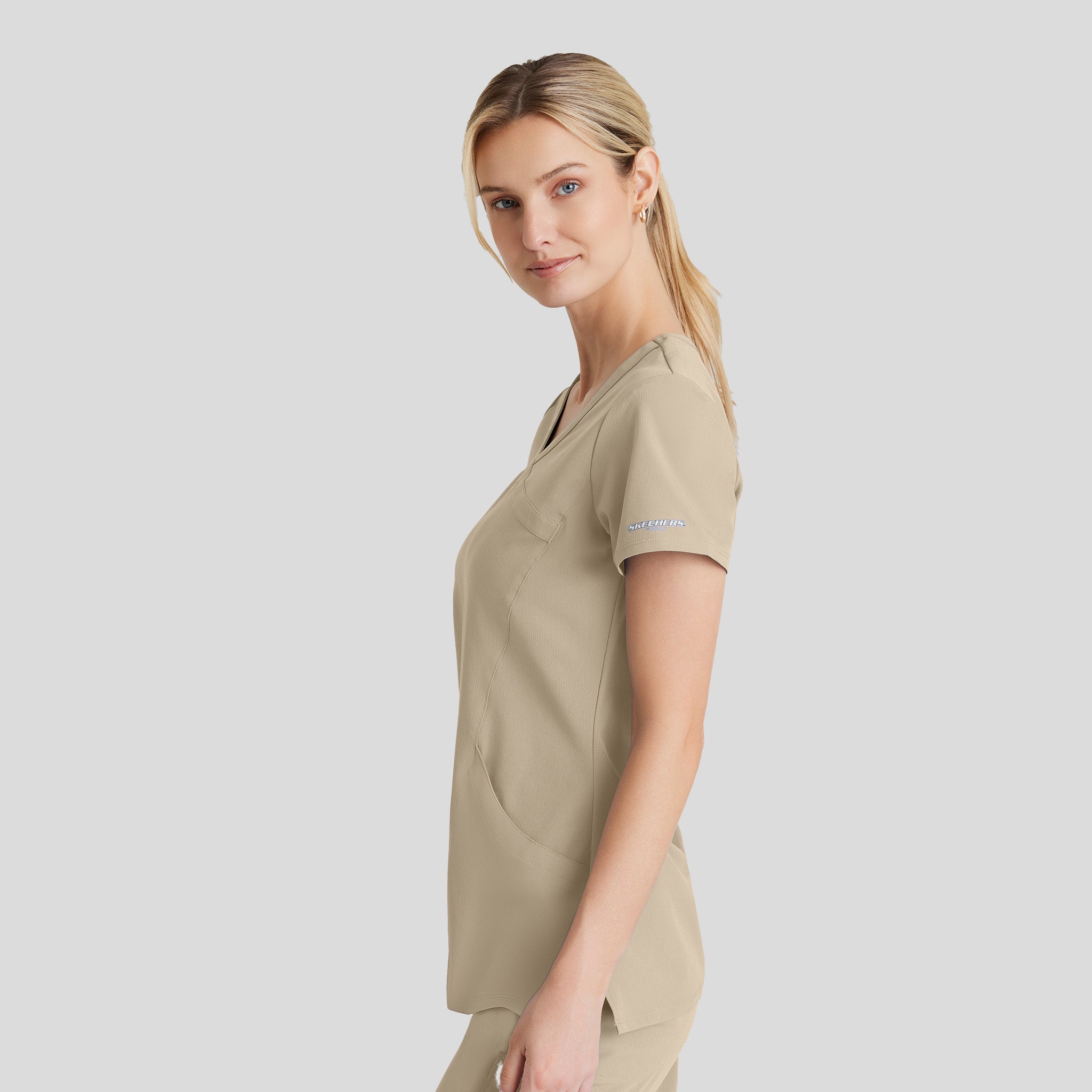 Reliance 3-Pocket Crossover V-Neck Scrub Top | Khaki
