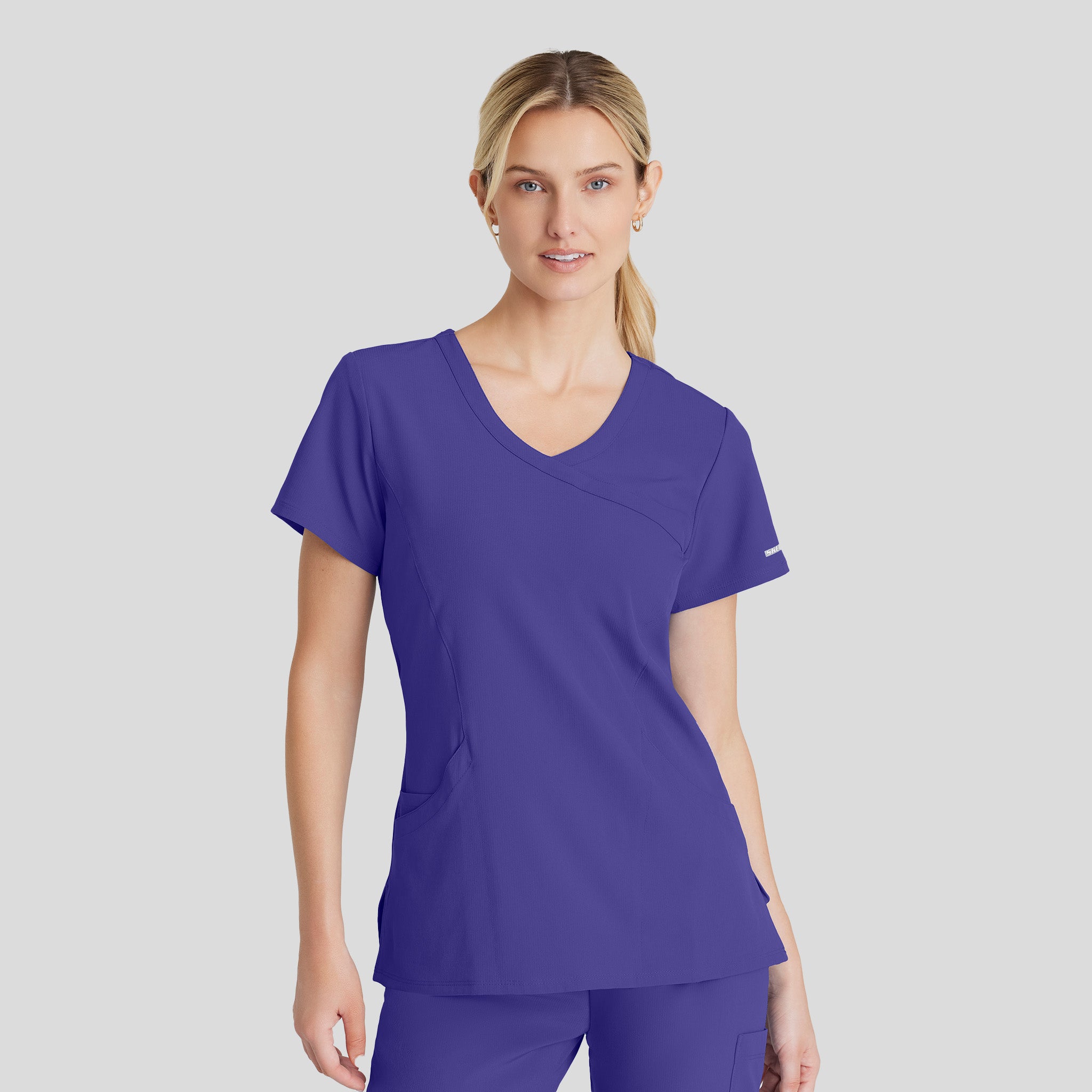 Reliance 3-Pocket Crossover V-Neck Scrub Top | Grape