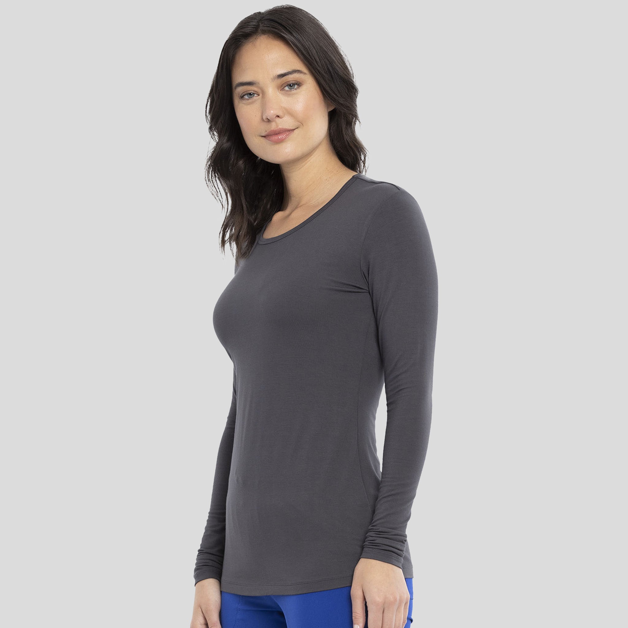 Long Sleeve Knit Underscrub | Pewter