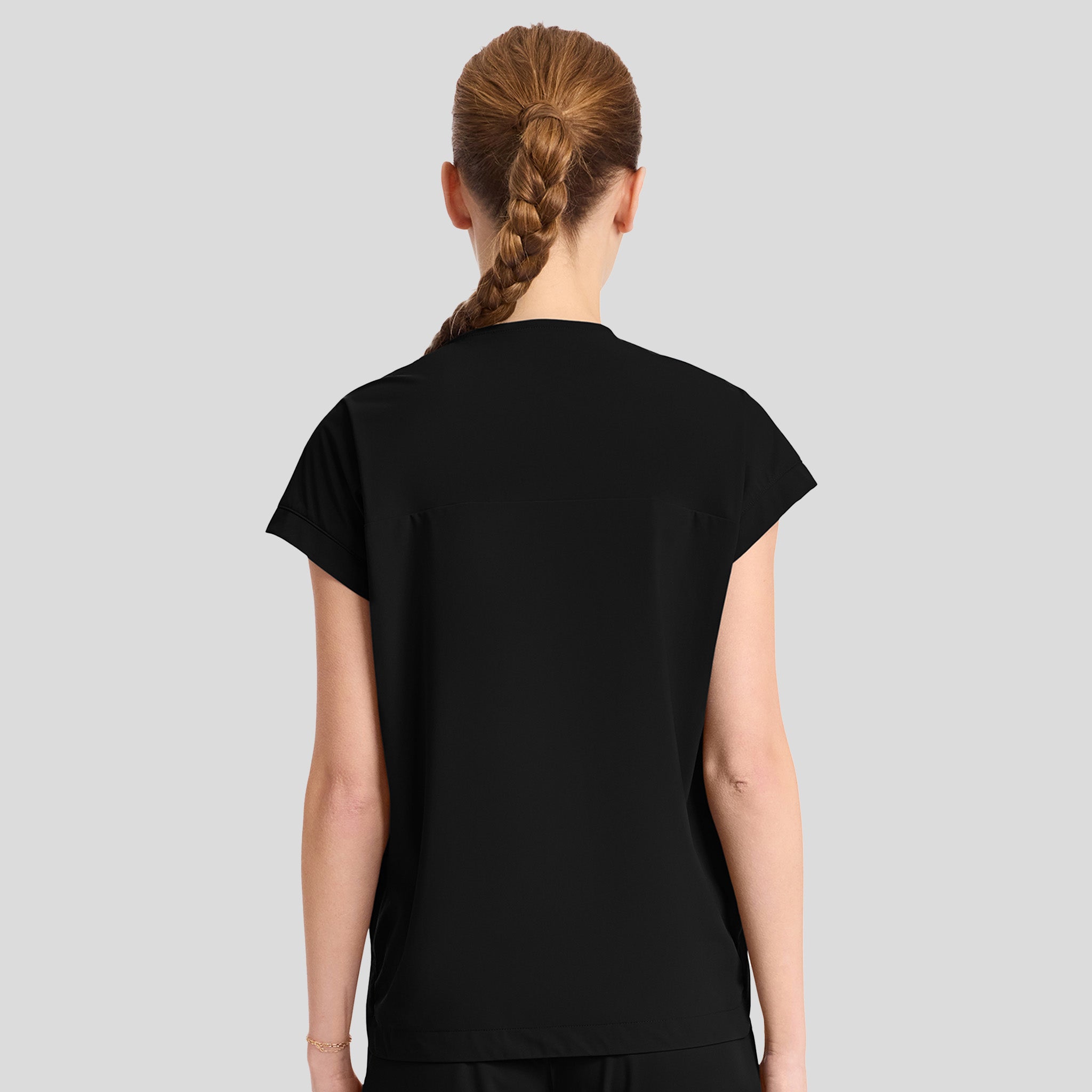 Dolman V-Neck Top | Black