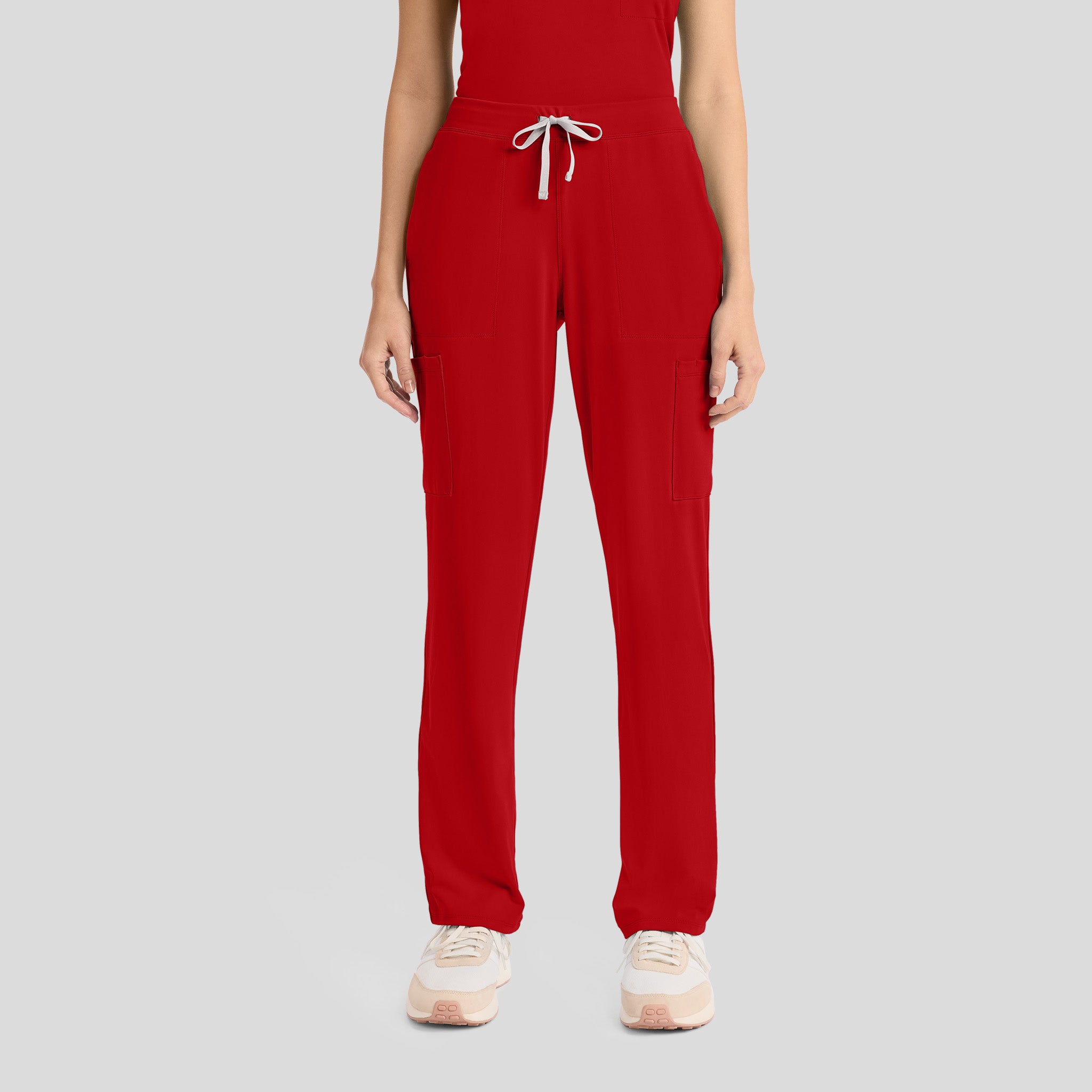Achieve Pull-On Straight Leg Scrub Pant | Red
