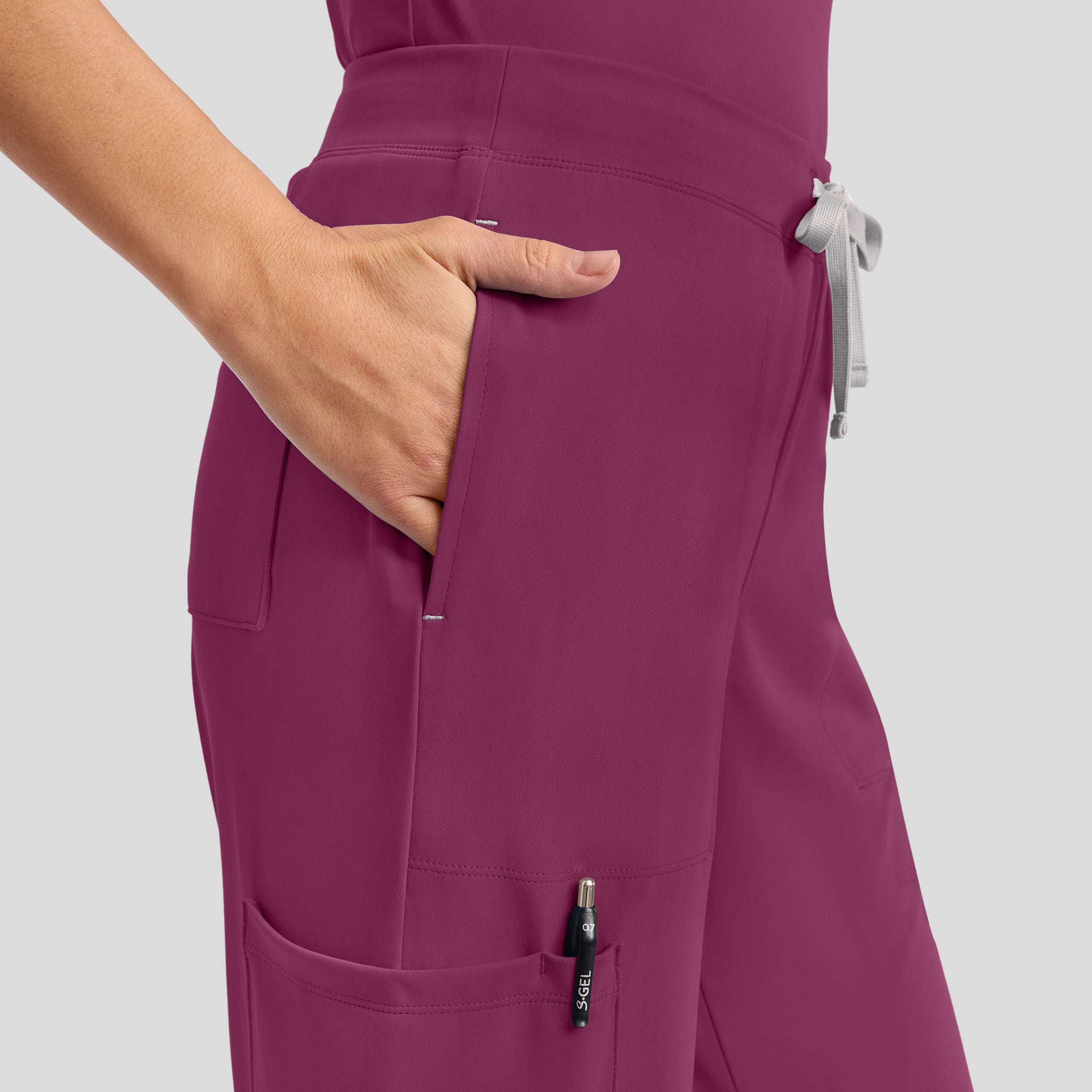 Achieve Pull-On Straight Leg Scrub Pant | Wine