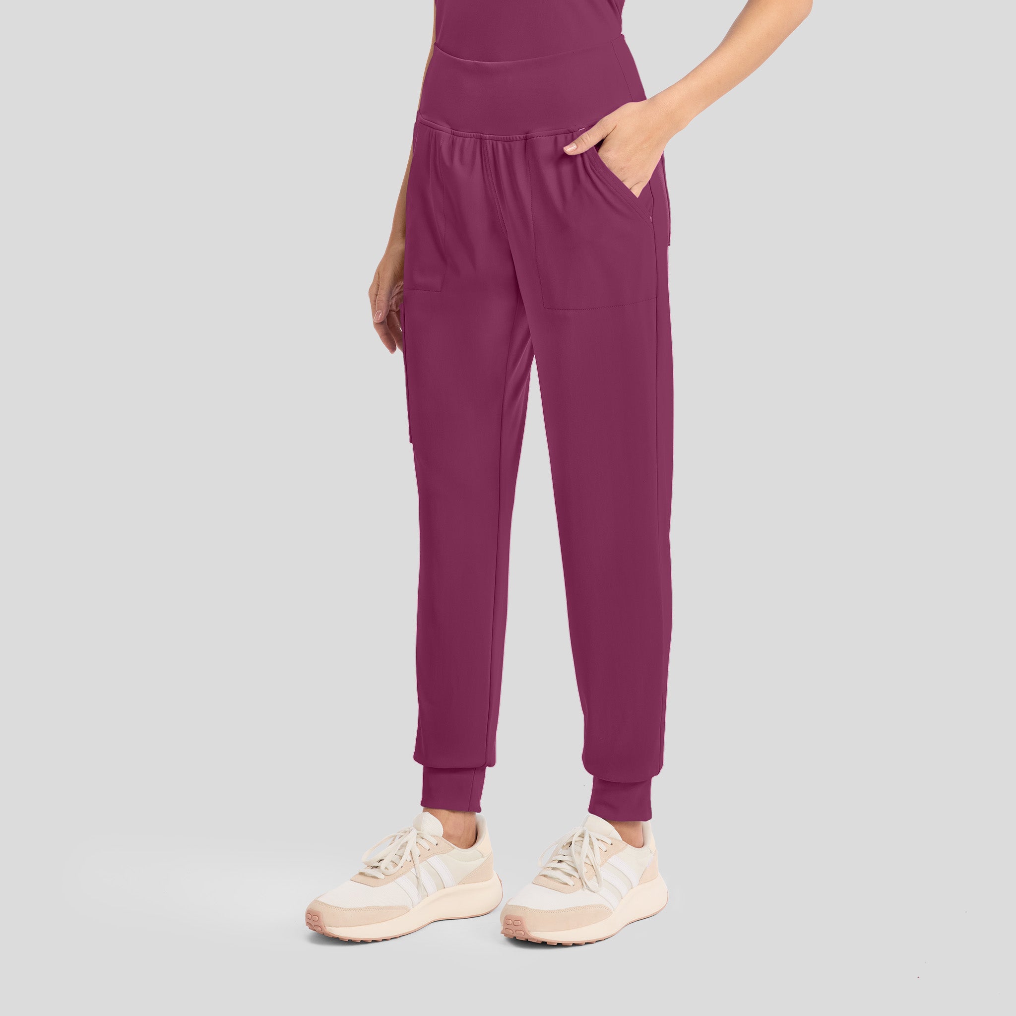 Achieve Pull-On Jogger Scrub Pant | Wine