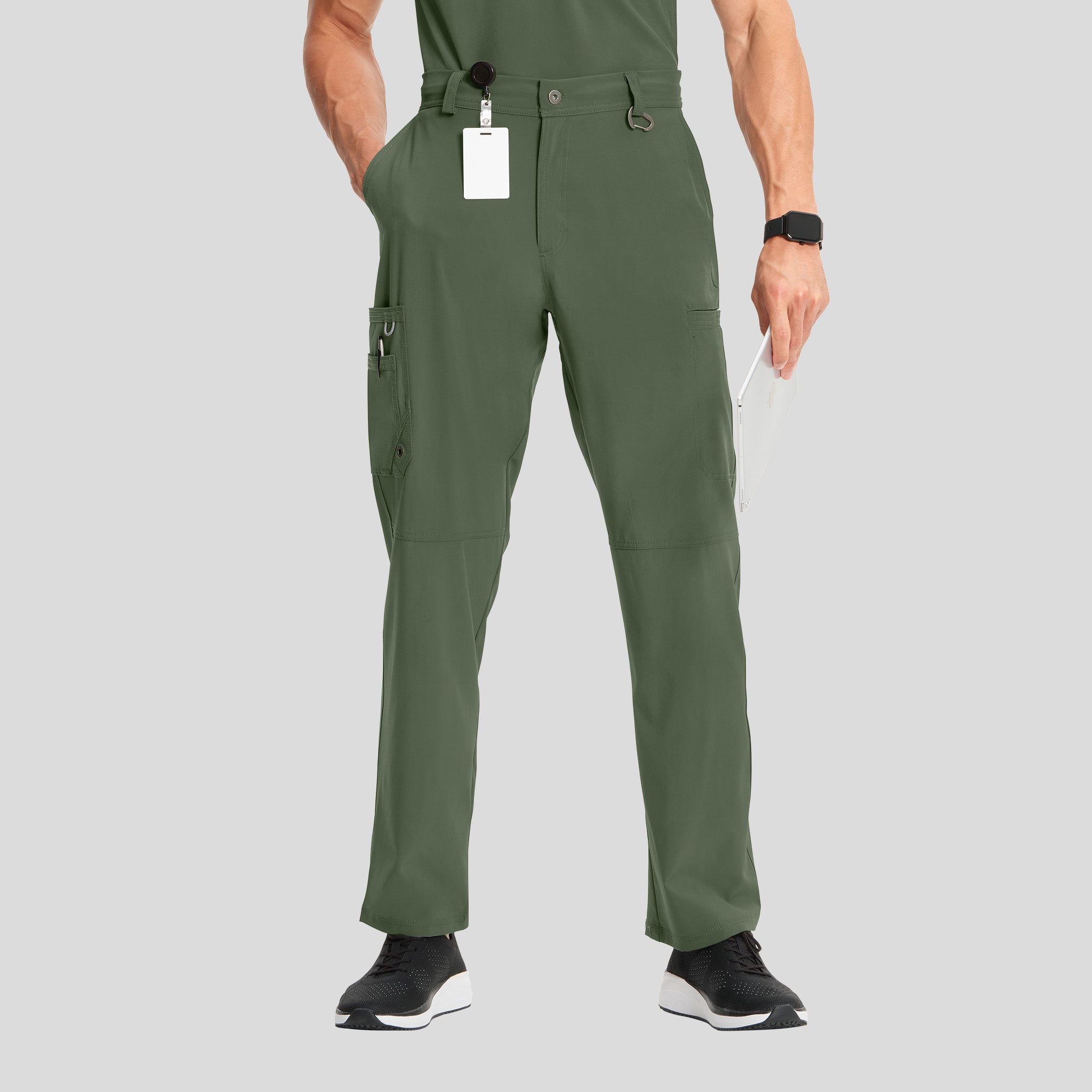 Men's Zip Fly Cargo Scrub Pant | Olive