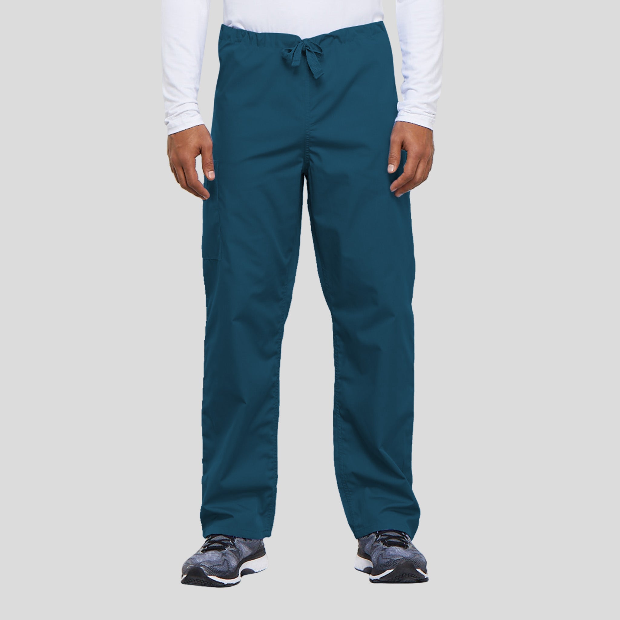 Unisex Drawstring Cargo Scrub Pant | Caribbean