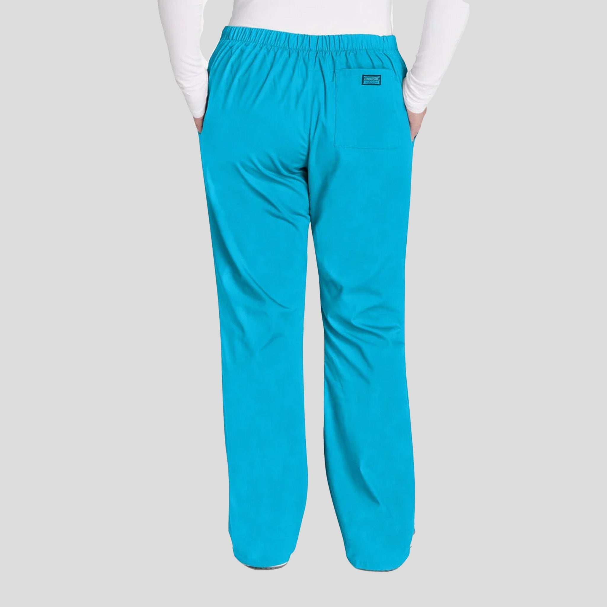 Natural Rise Flare Leg Drawstring Pant | Turquoise