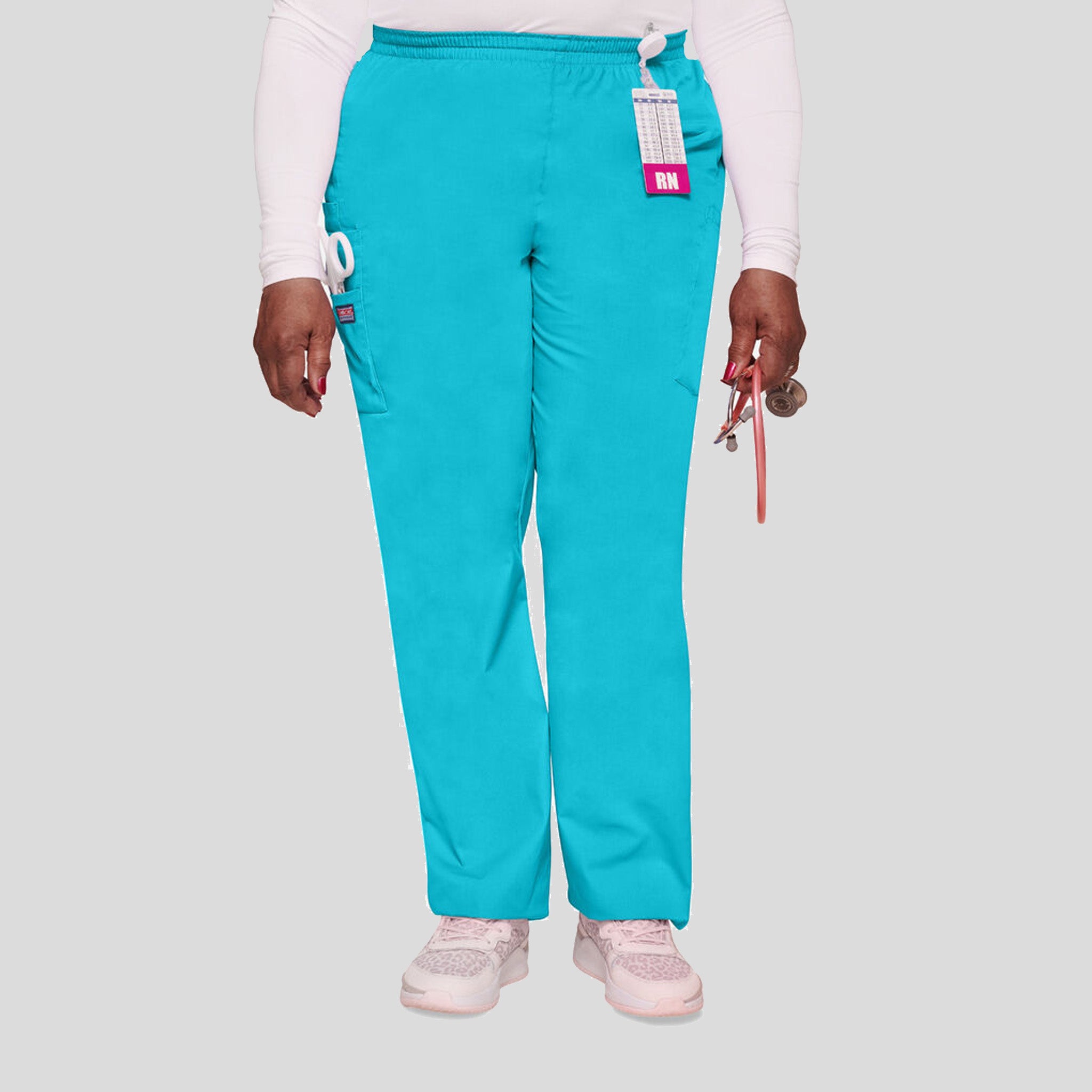 Elastic Waist Utility Scrub Pant | Turquoise