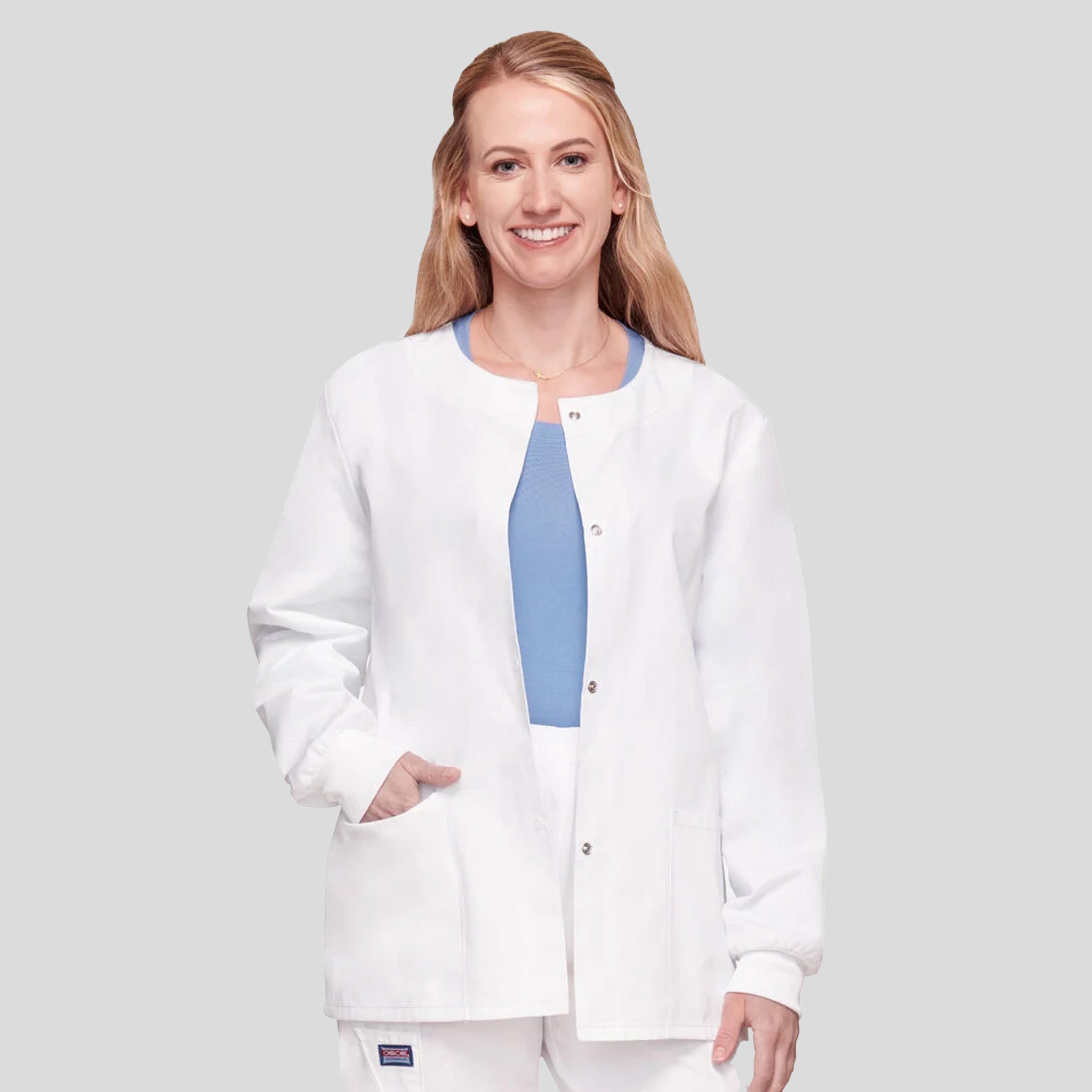 Women's Snap Front Jacket | White