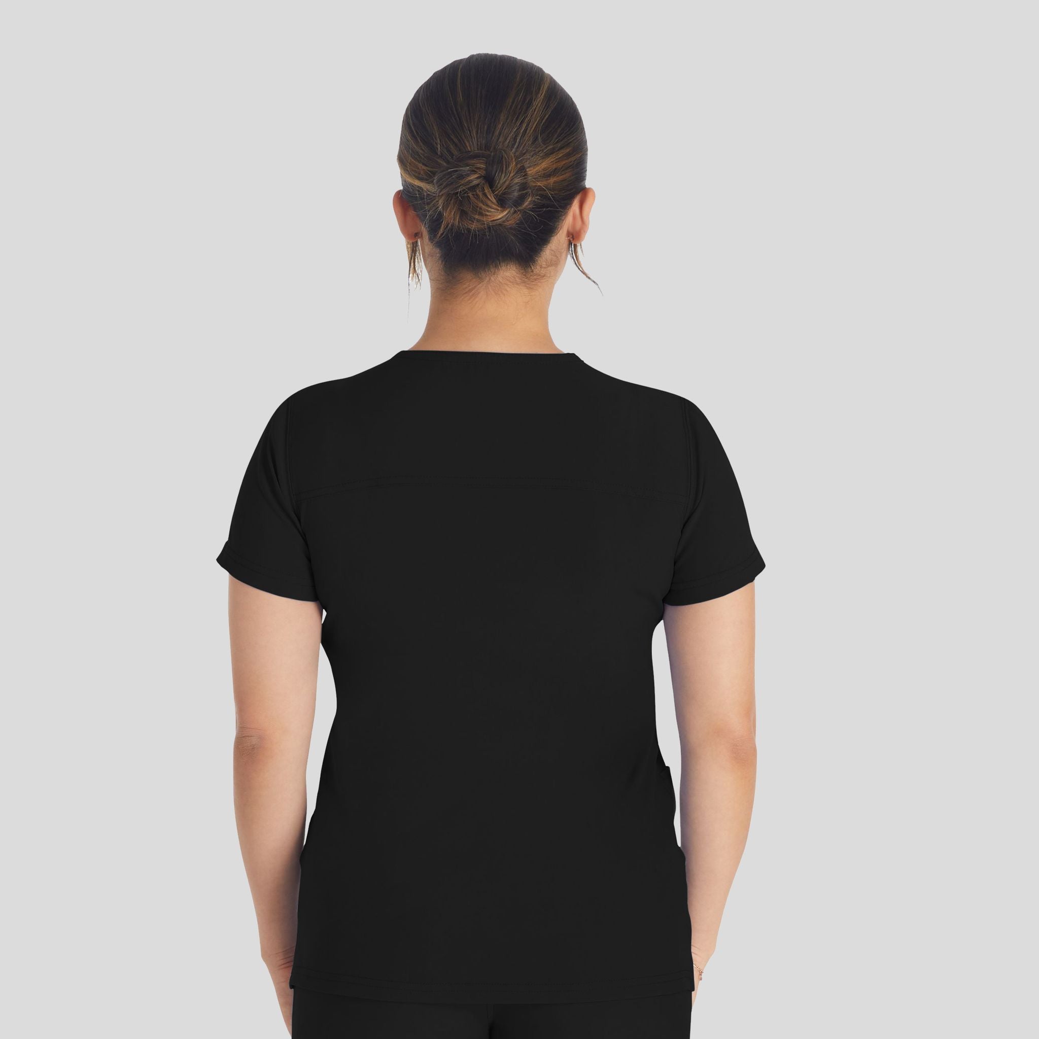Women's V-Neck Scrub Top | Black