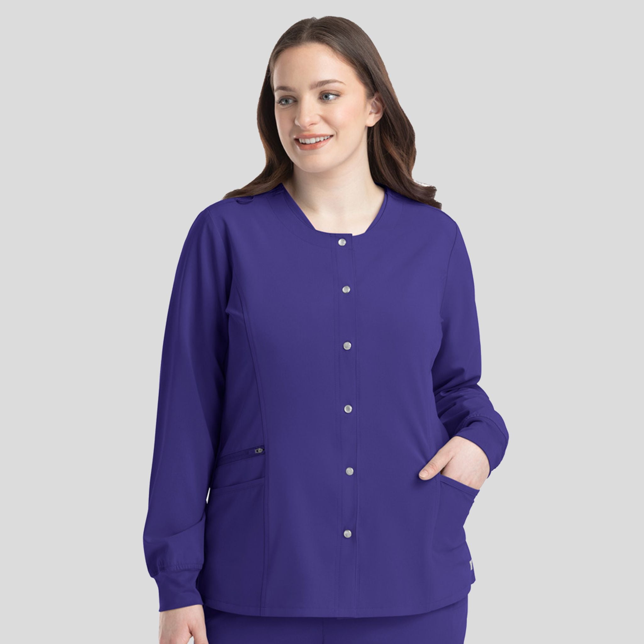 Womenβs Snap Jacket | Grape