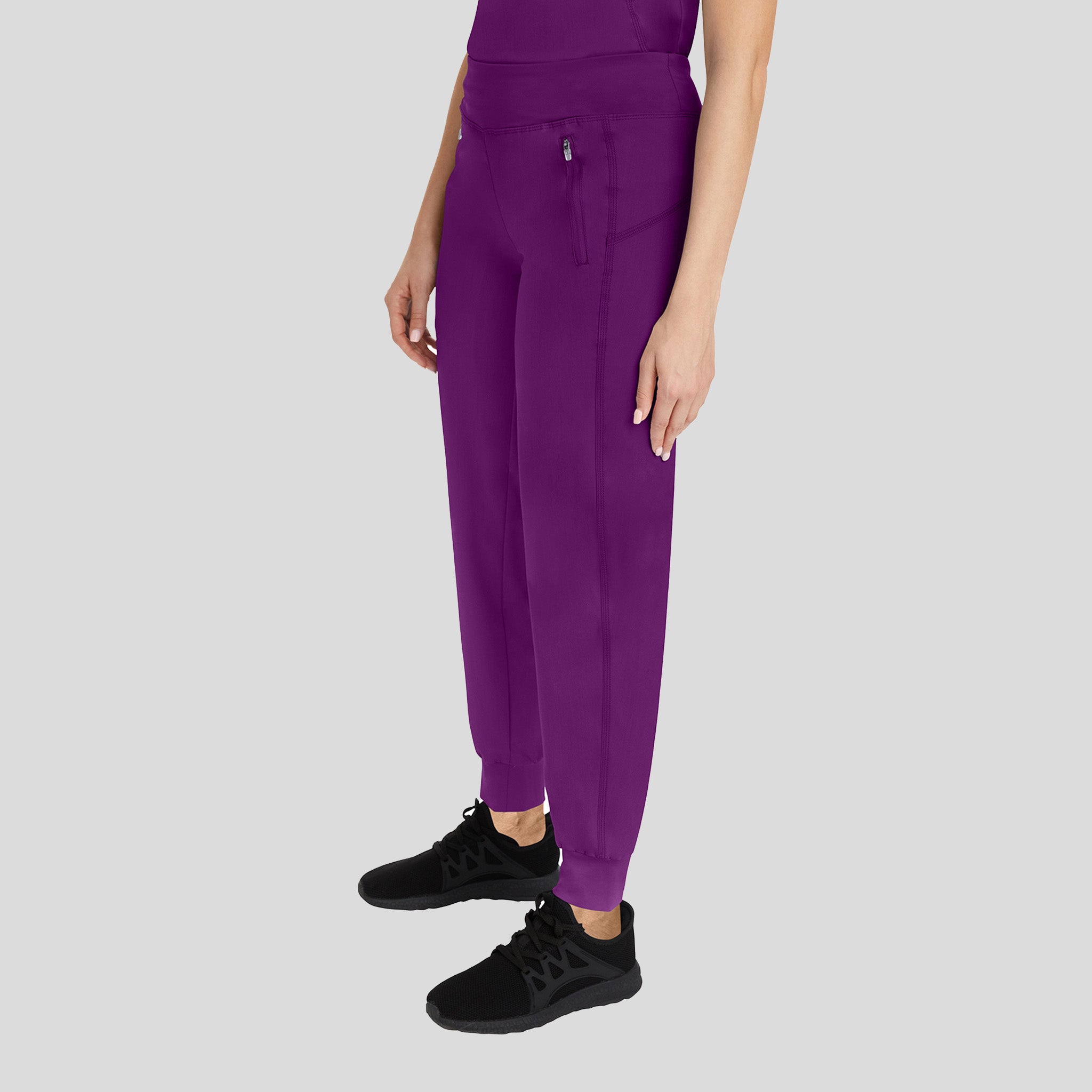 Tara Yoga Jogger Scrub Pant | Eggplant
