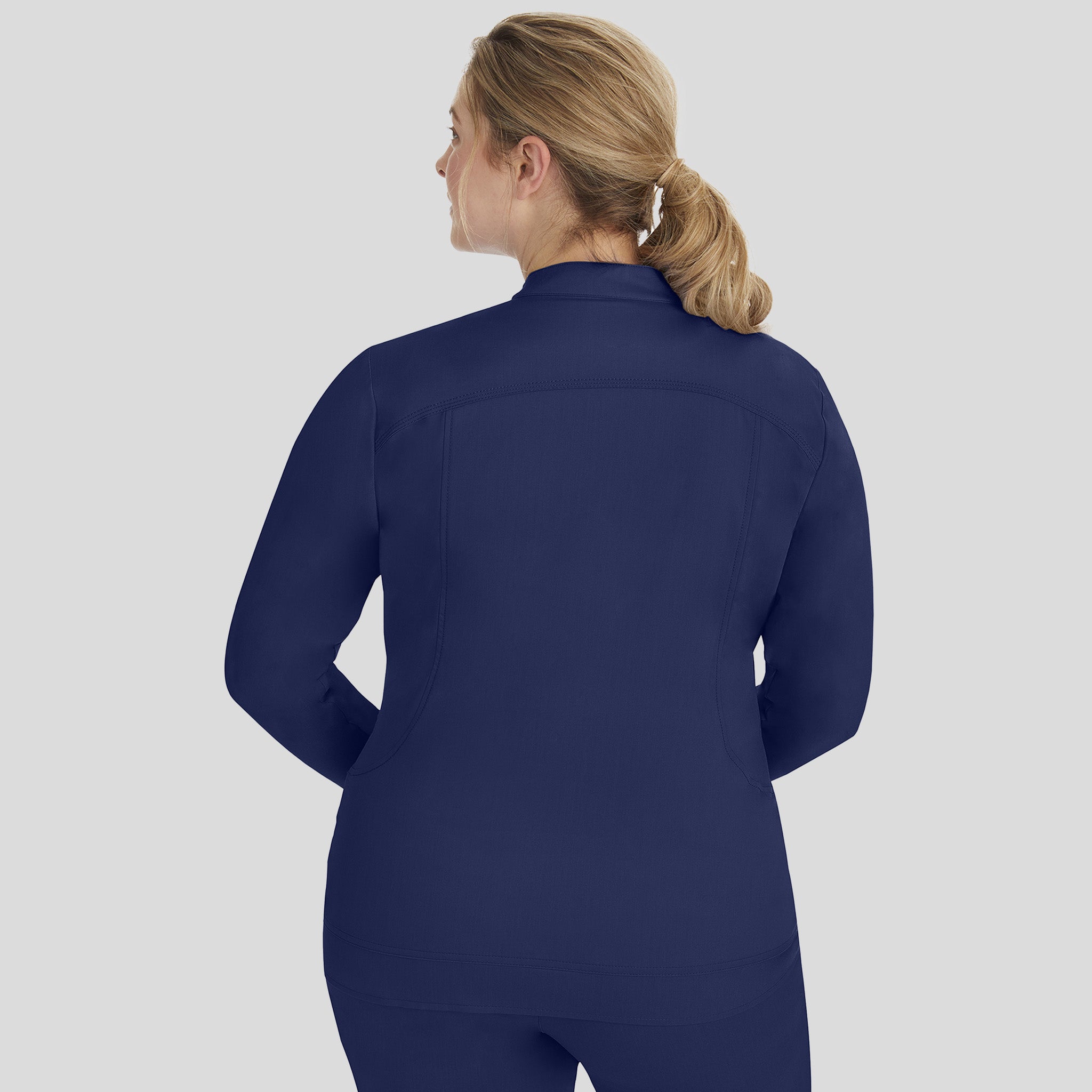 Dakota Zip Front Scrub Jacket | Navy