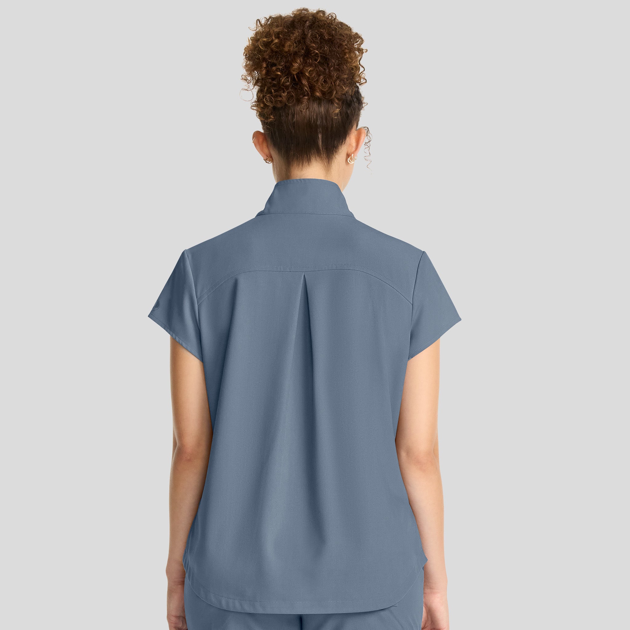 Women's Bella Quarter Zip Scrub Top | Twilight Blue