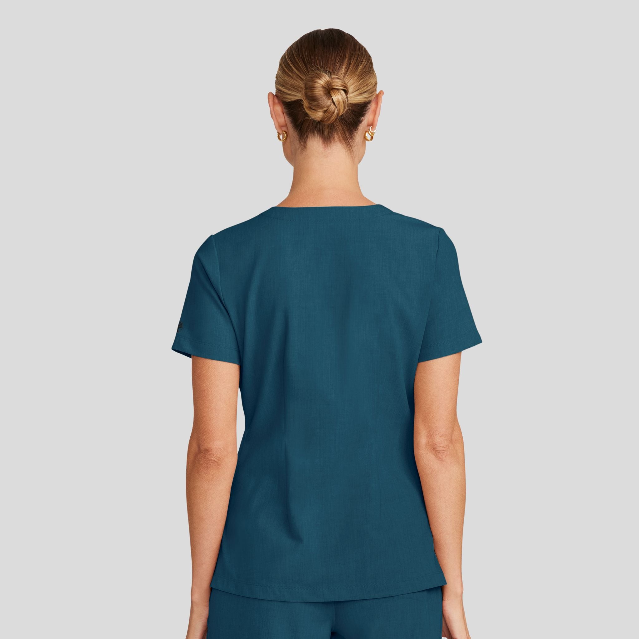 Women's Billie V-Neck Scrub Top | Caribbean
