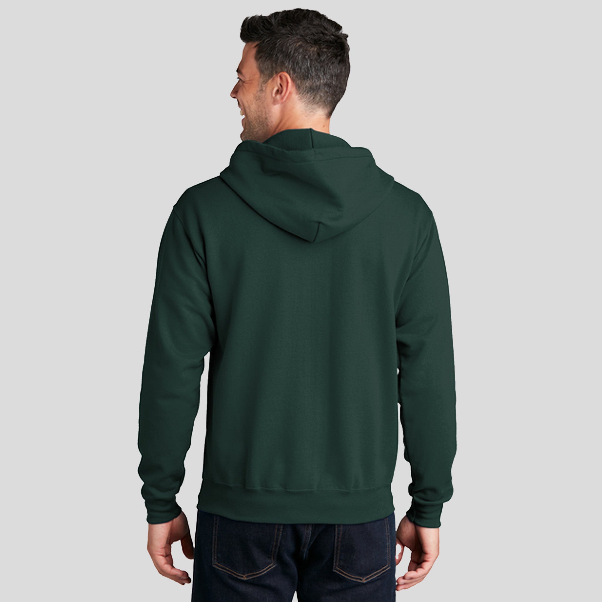 Core Fleece Full-Zip Hooded Sweatshirt | Dark Green