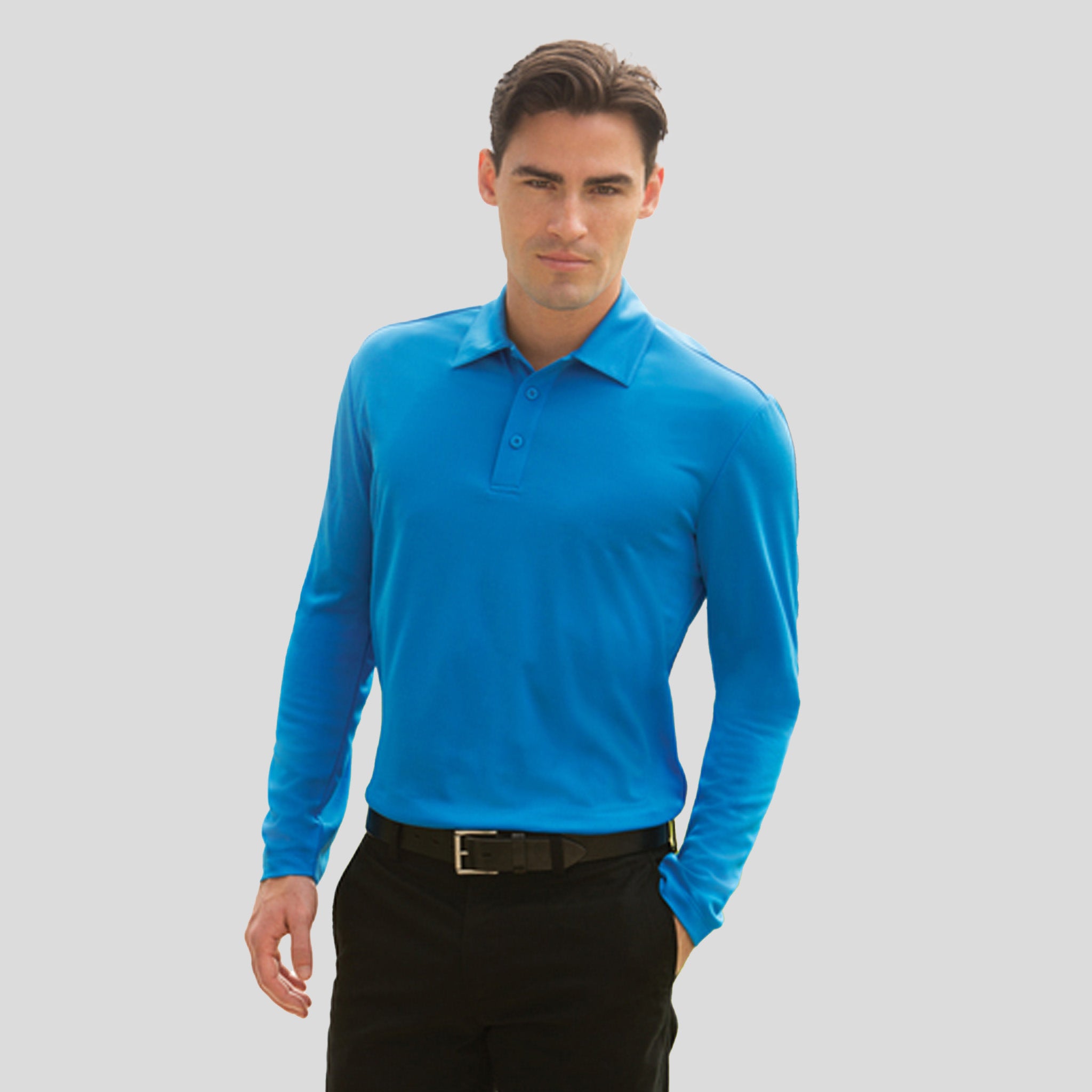 Silk Touch™ Performance Long Sleeve Polo | Brilliant Blue