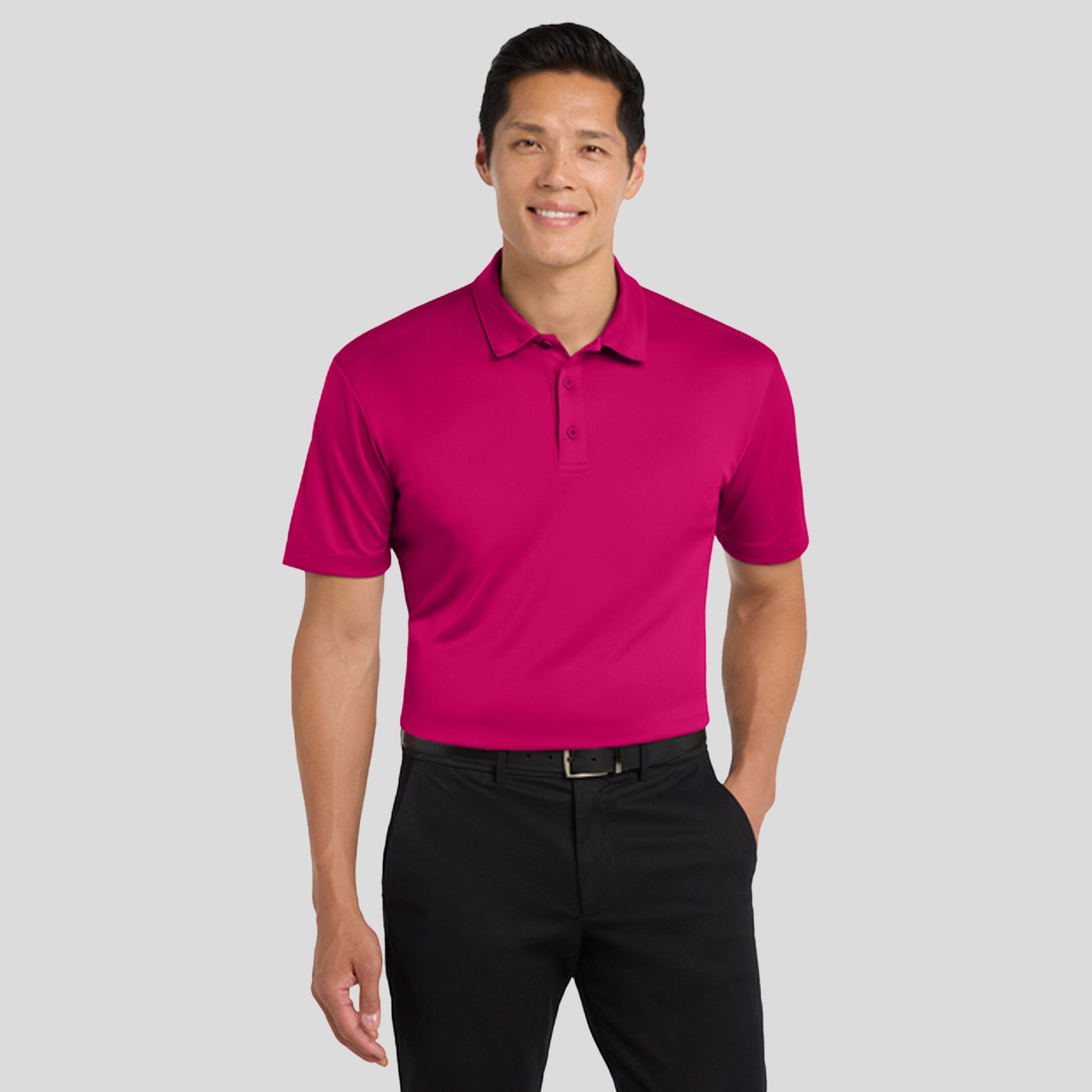 Men's Silk Touchโข Performance Polo | Pink Raspberry