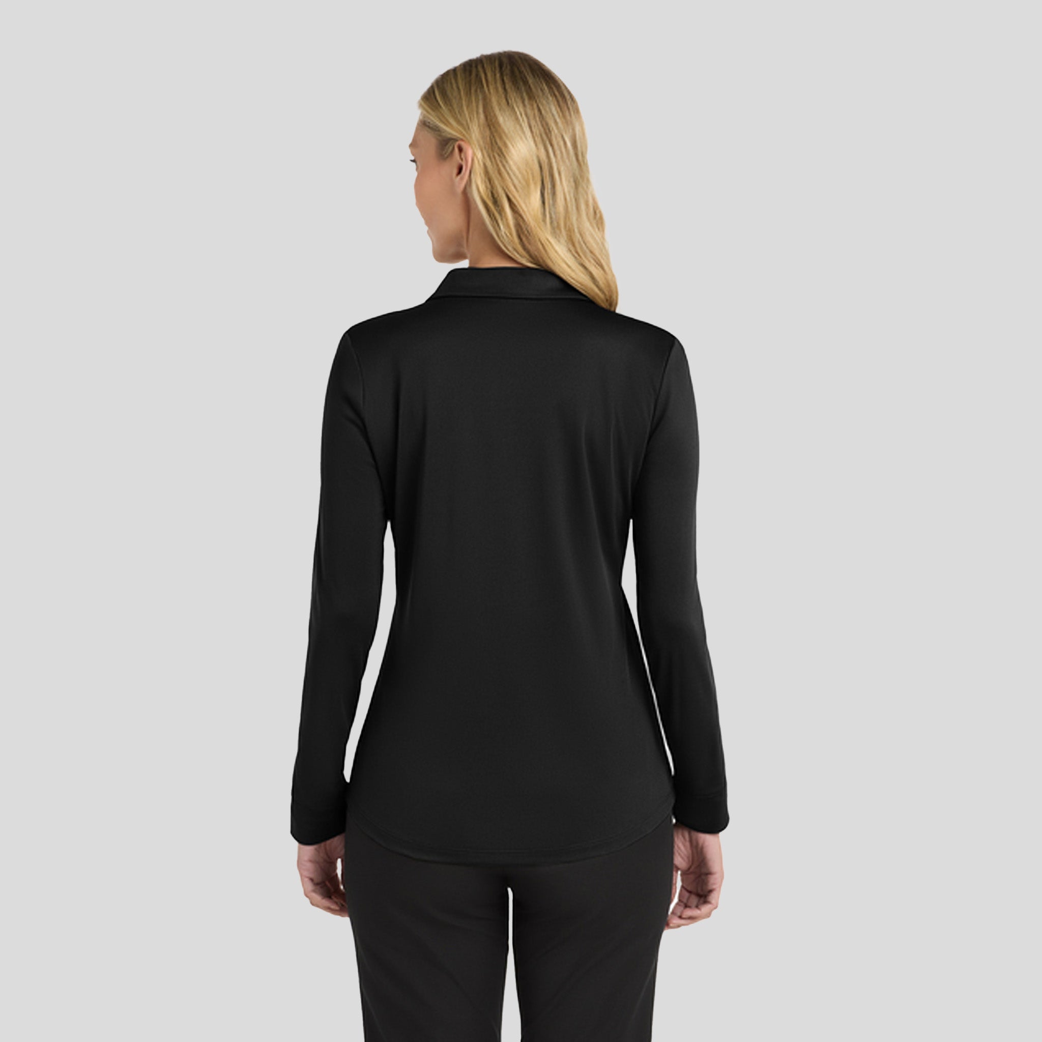 Women's Silk Touch™ Performance Long Sleeve Polo | Black