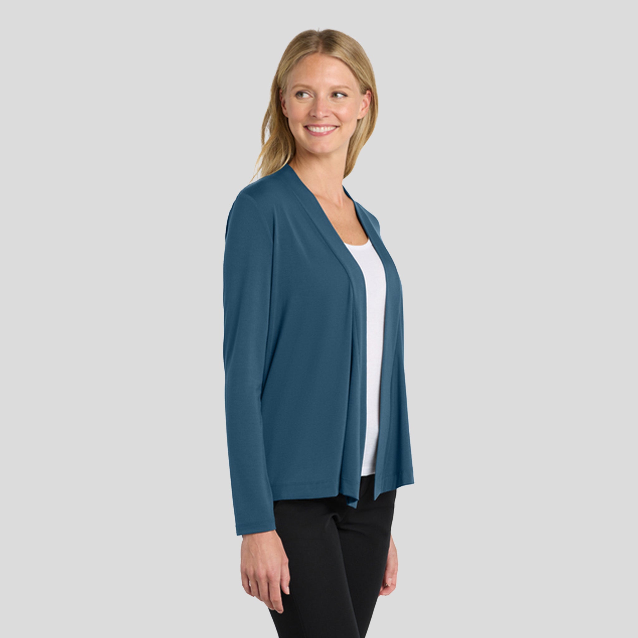 Women's Concept Open Cardigan | Dusty Blue