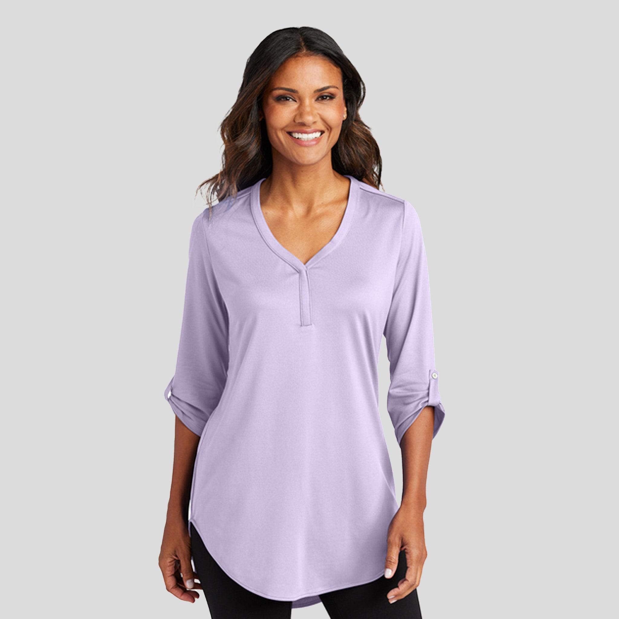 Women's City Stretch 3/4-Sleeve Tunic | Bright Lavender