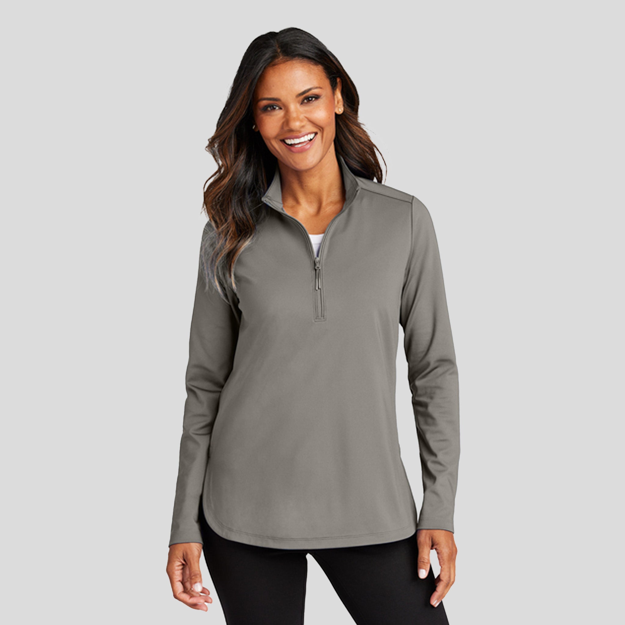 Women's C-FREE® Double Knit 1/4-Zip | Smoke Grey