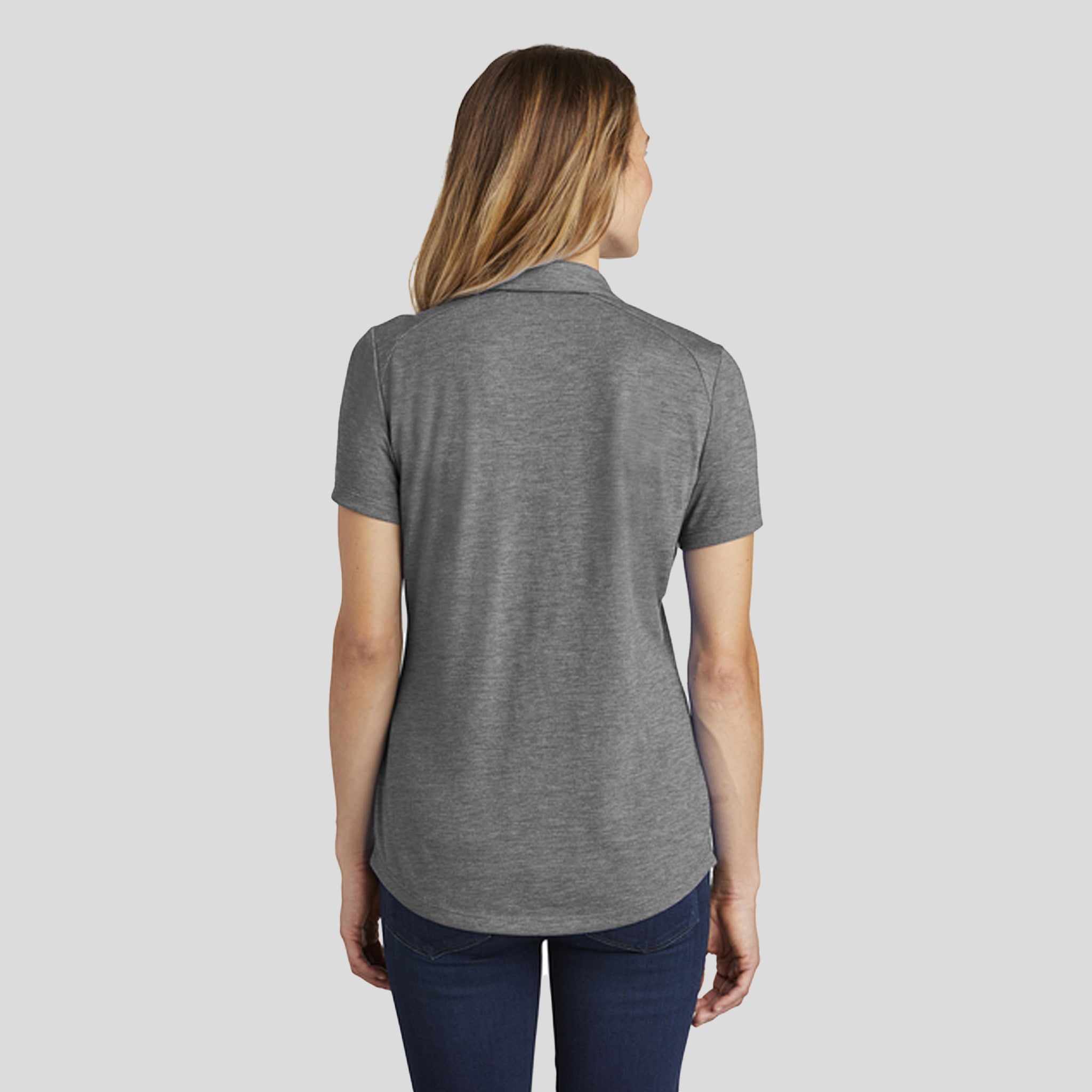 Women's PosiCharge ® Tri-Blend Wicking Polo | Dark Grey Heather