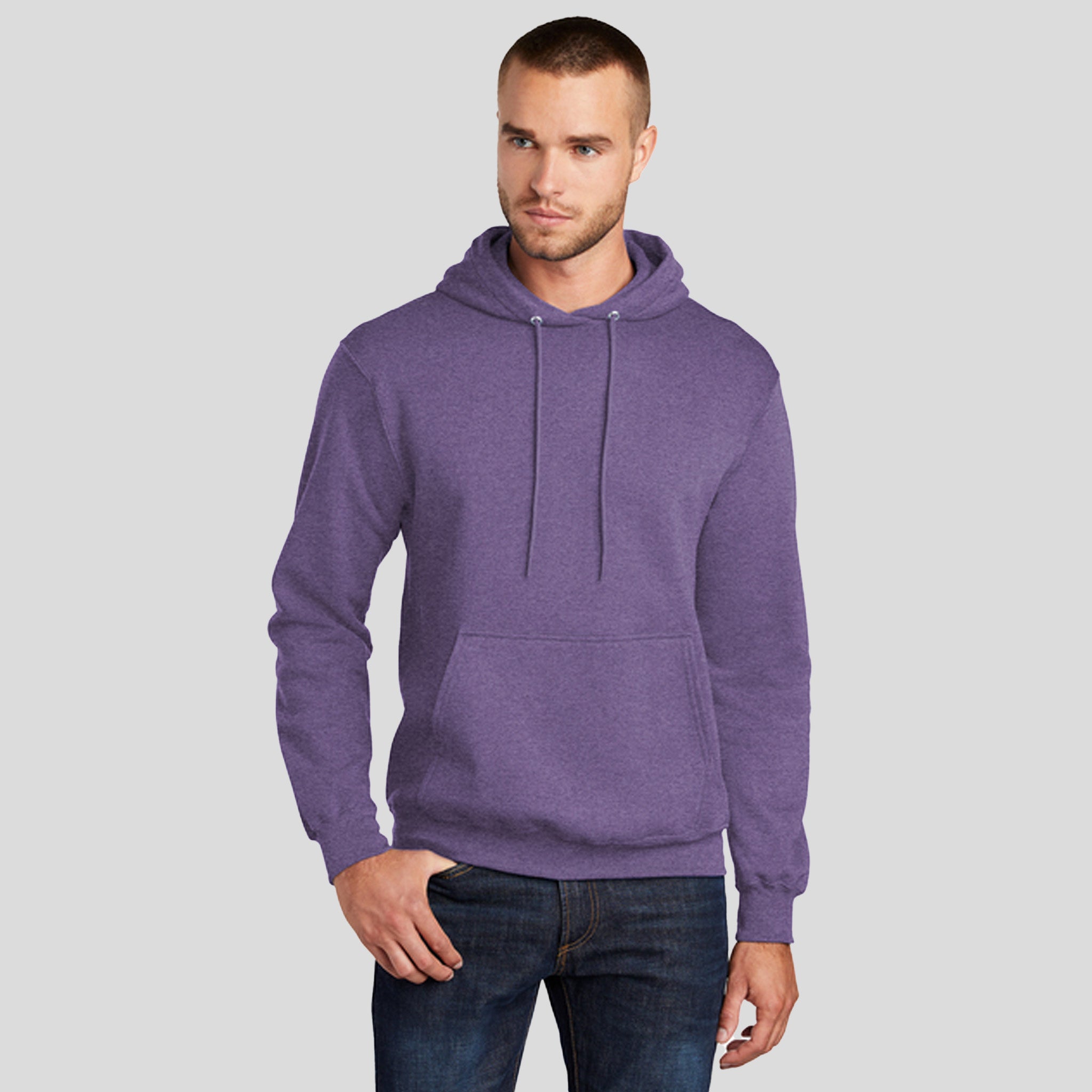 Core Fleece Pullover Hooded Sweatshirt | Heather Purple