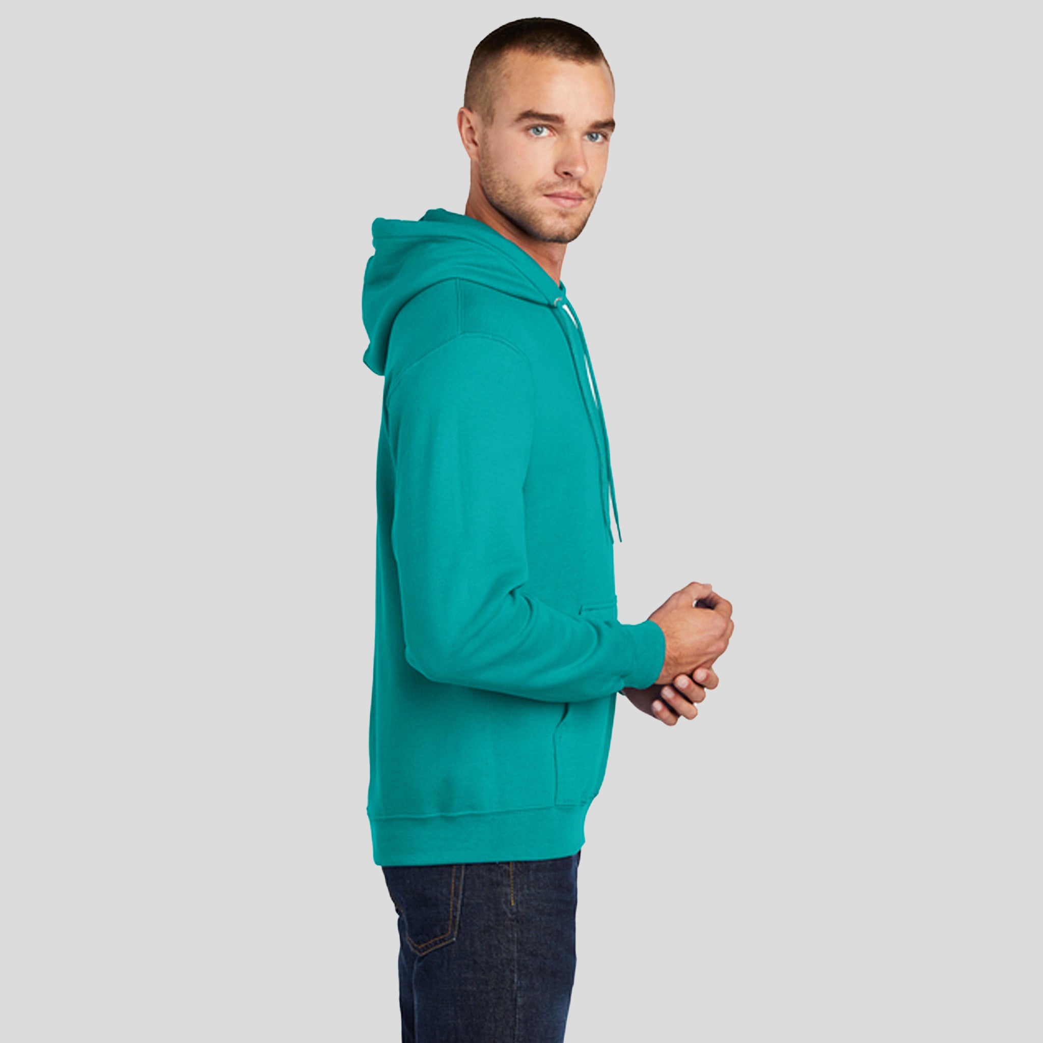Core Fleece Pullover Hooded Sweatshirt | Bright Aqua
