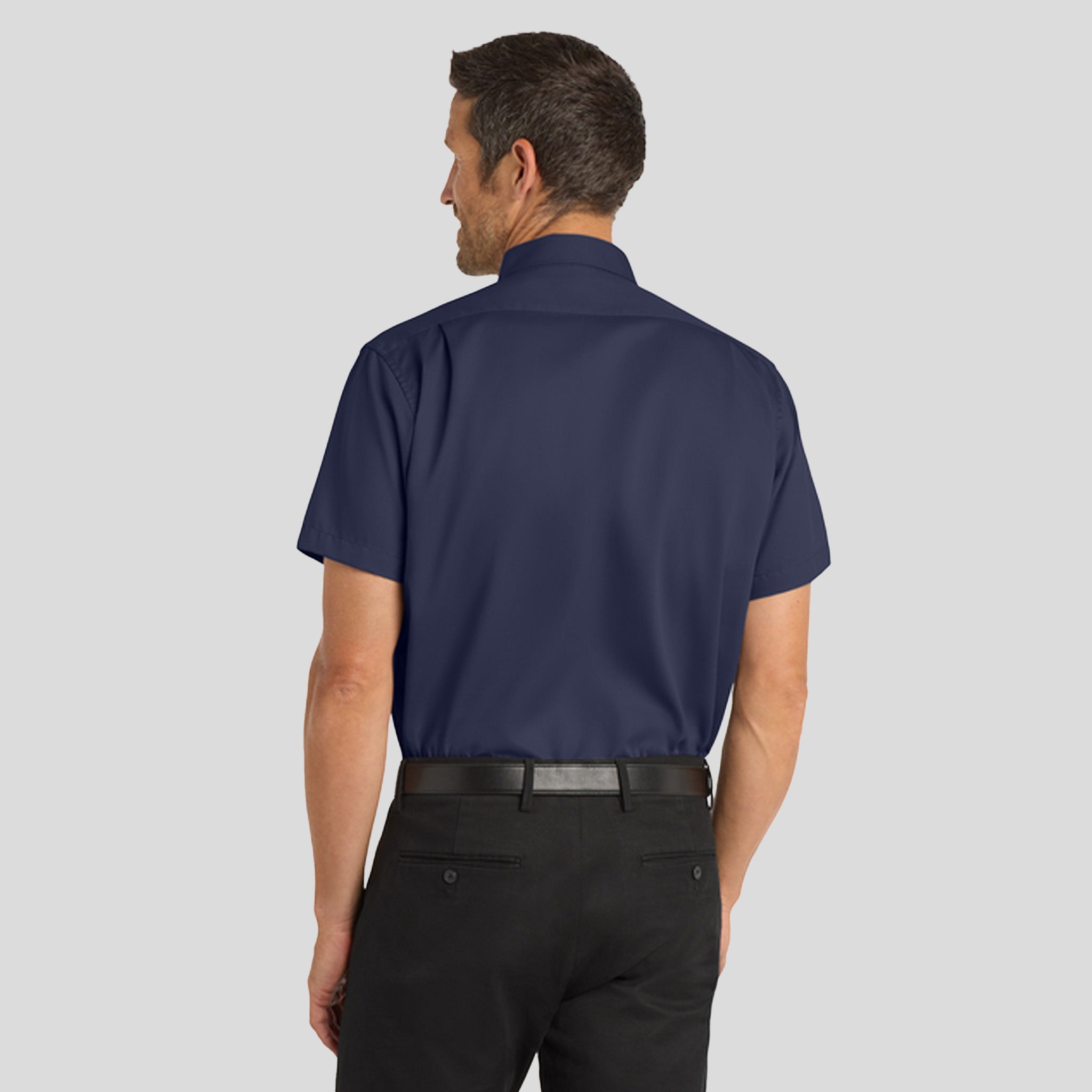 Men's Short Sleeve SuperProβ’ Twill Shirt | Navy