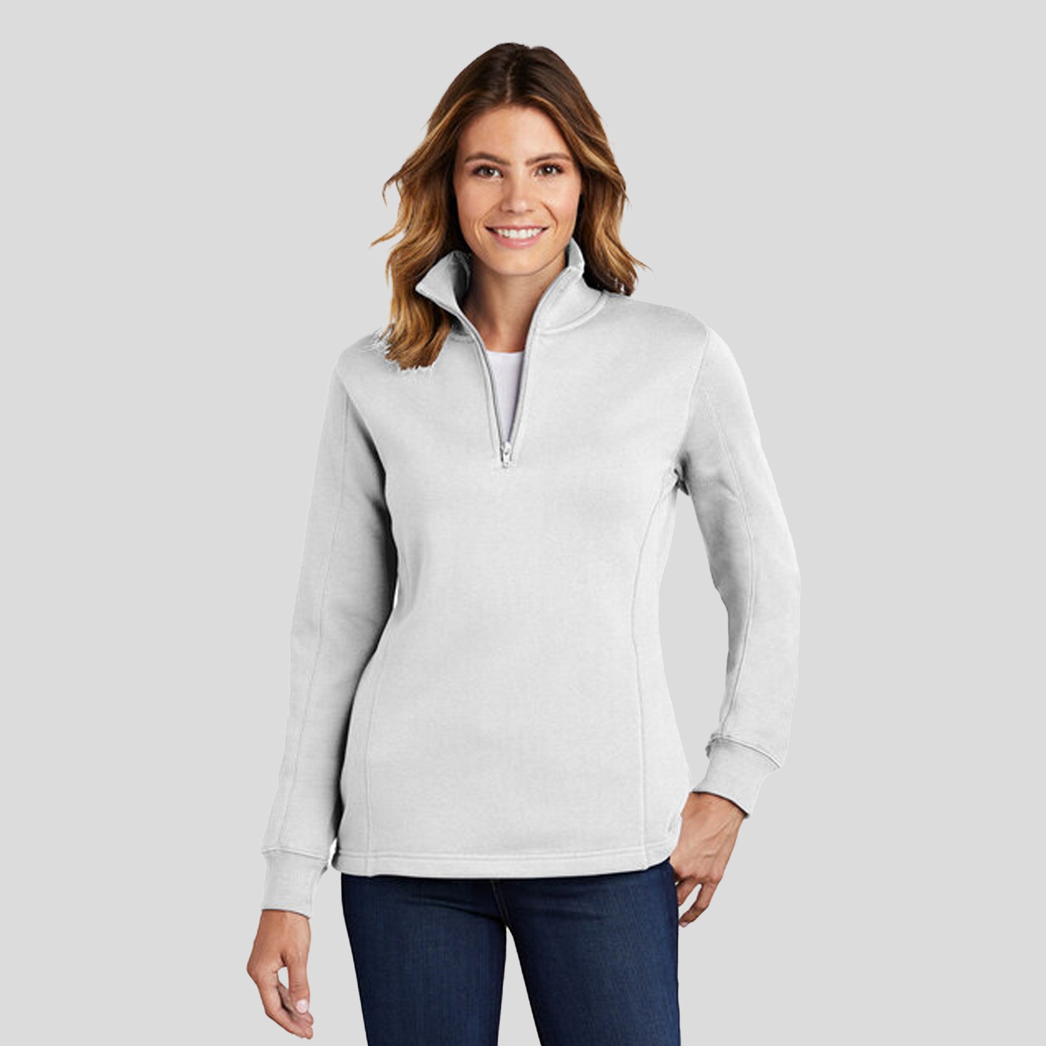 Women's 1/4-Zip Sweatshirt | White