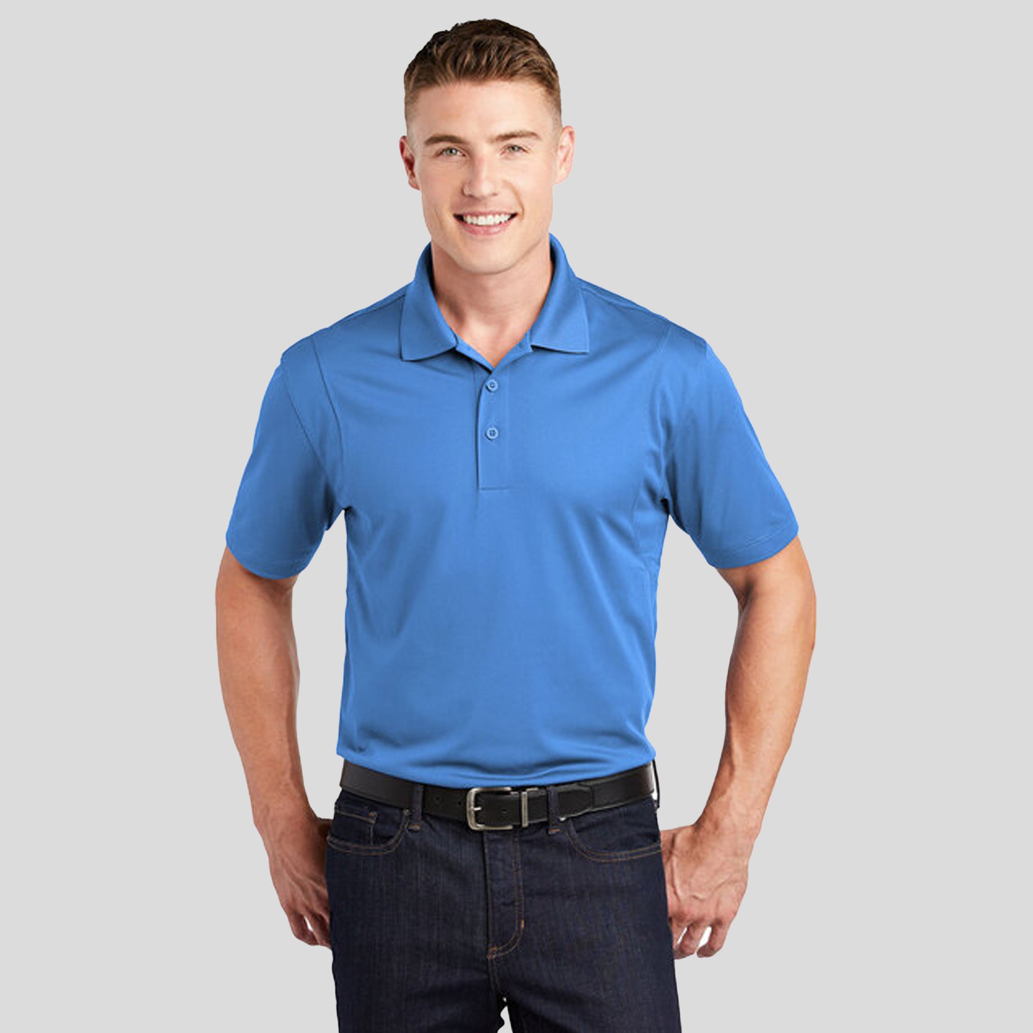 Micropique Sport-Wickยฎ Polo | Blue Lake