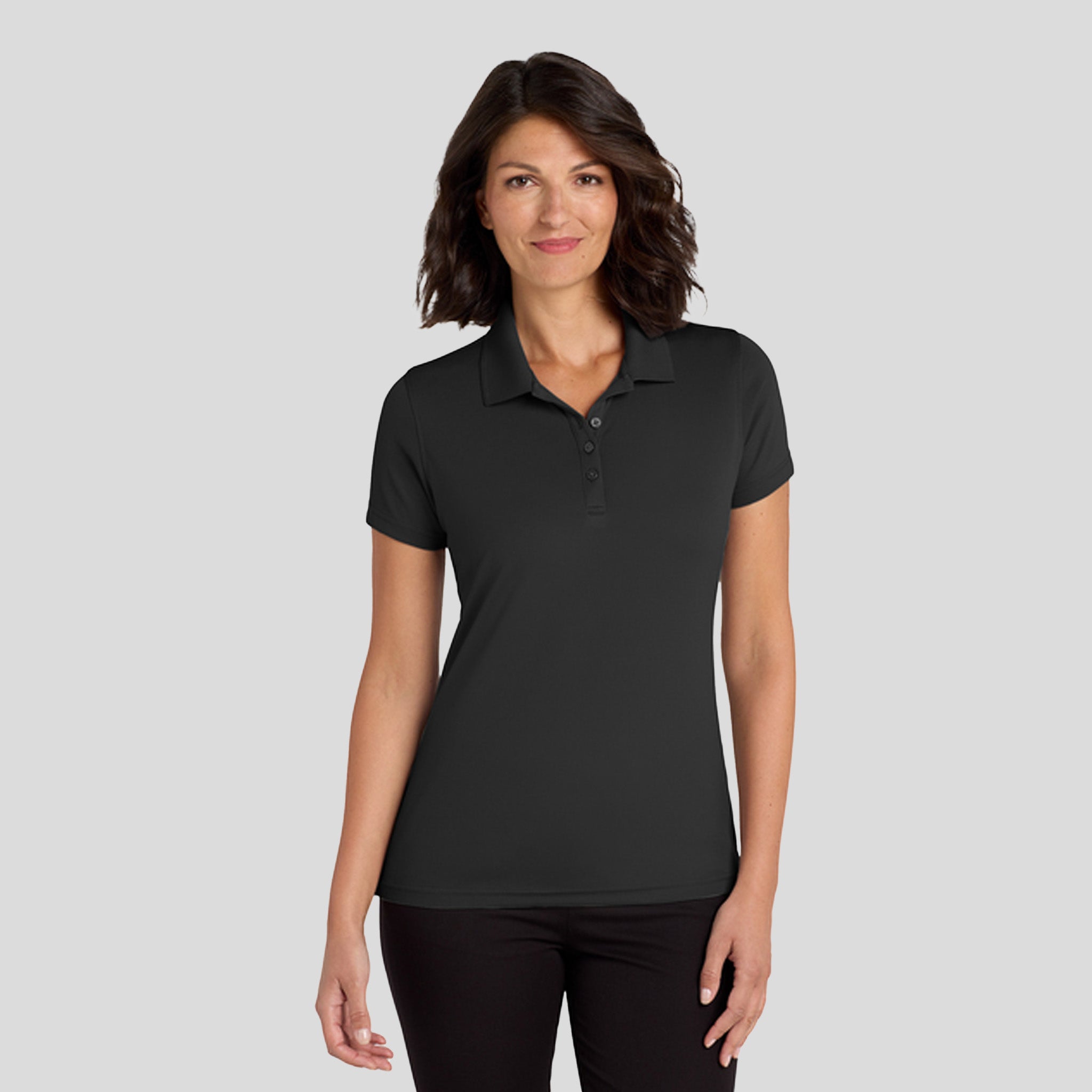 Women's Dry Zoneยฎ UV Micro-Mesh Polo | Deep Black