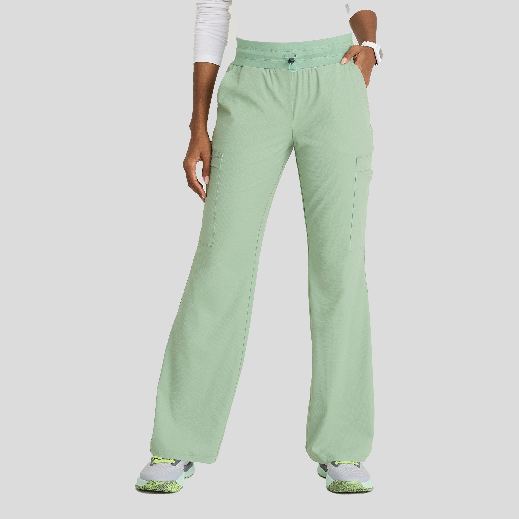 Explore 5-Pocket Knit Waistband Fit & Flare Pant  | Field Green
