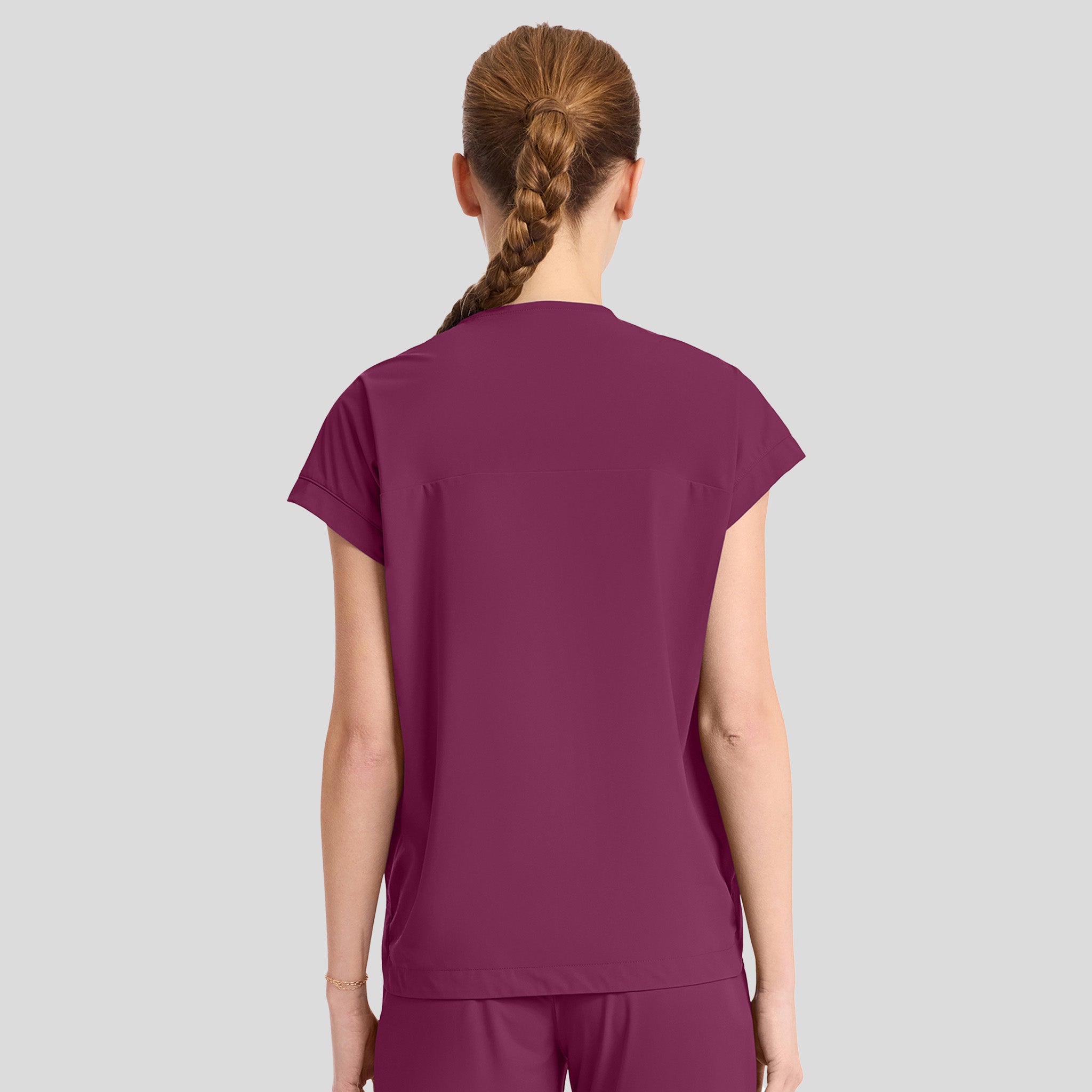 Dolman V-Neck Top | Wine