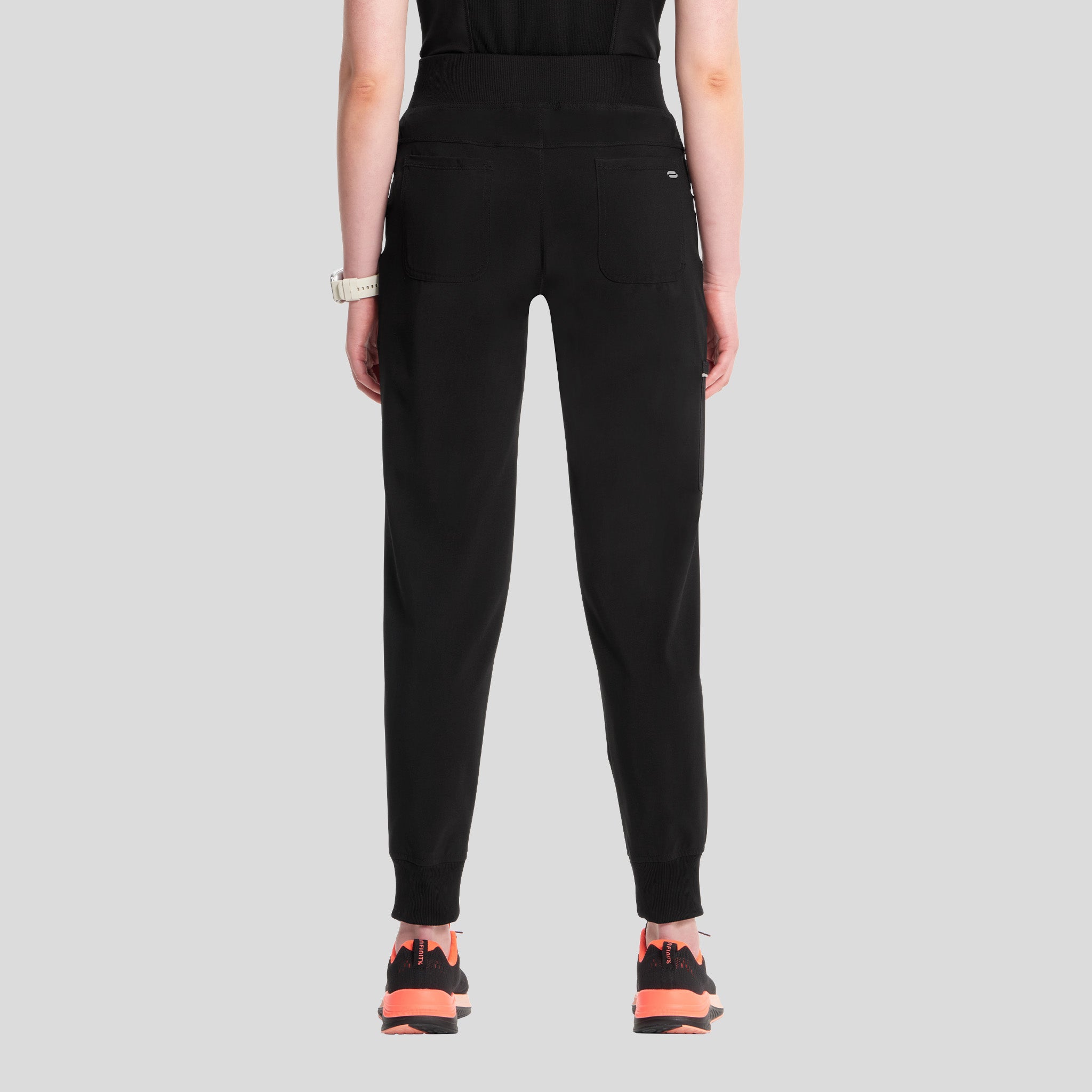 Infinity Elastic Waistband Jogger Scrub Pant | Black