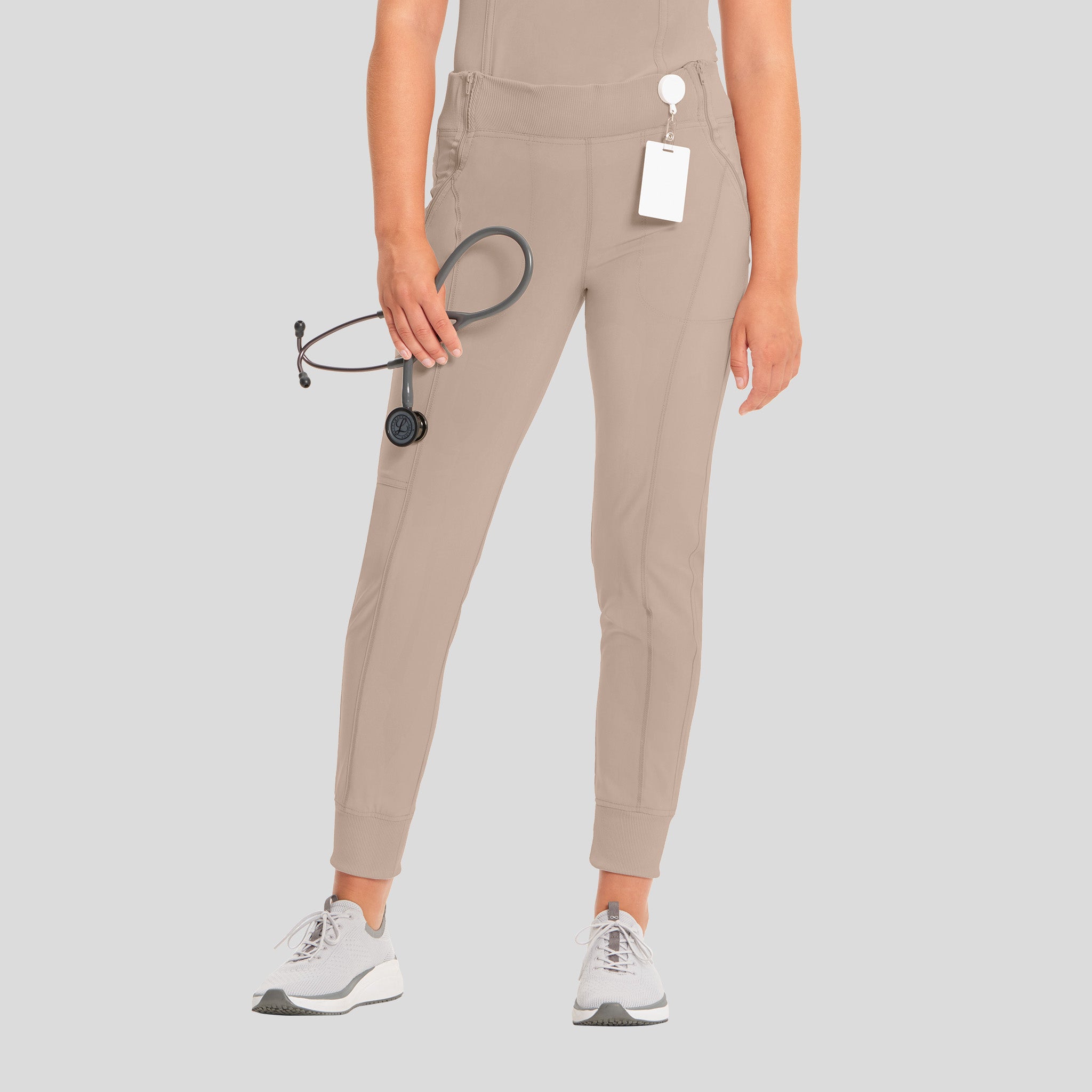 Infinity Elastic Waistband Jogger Scrub Pant | Khaki