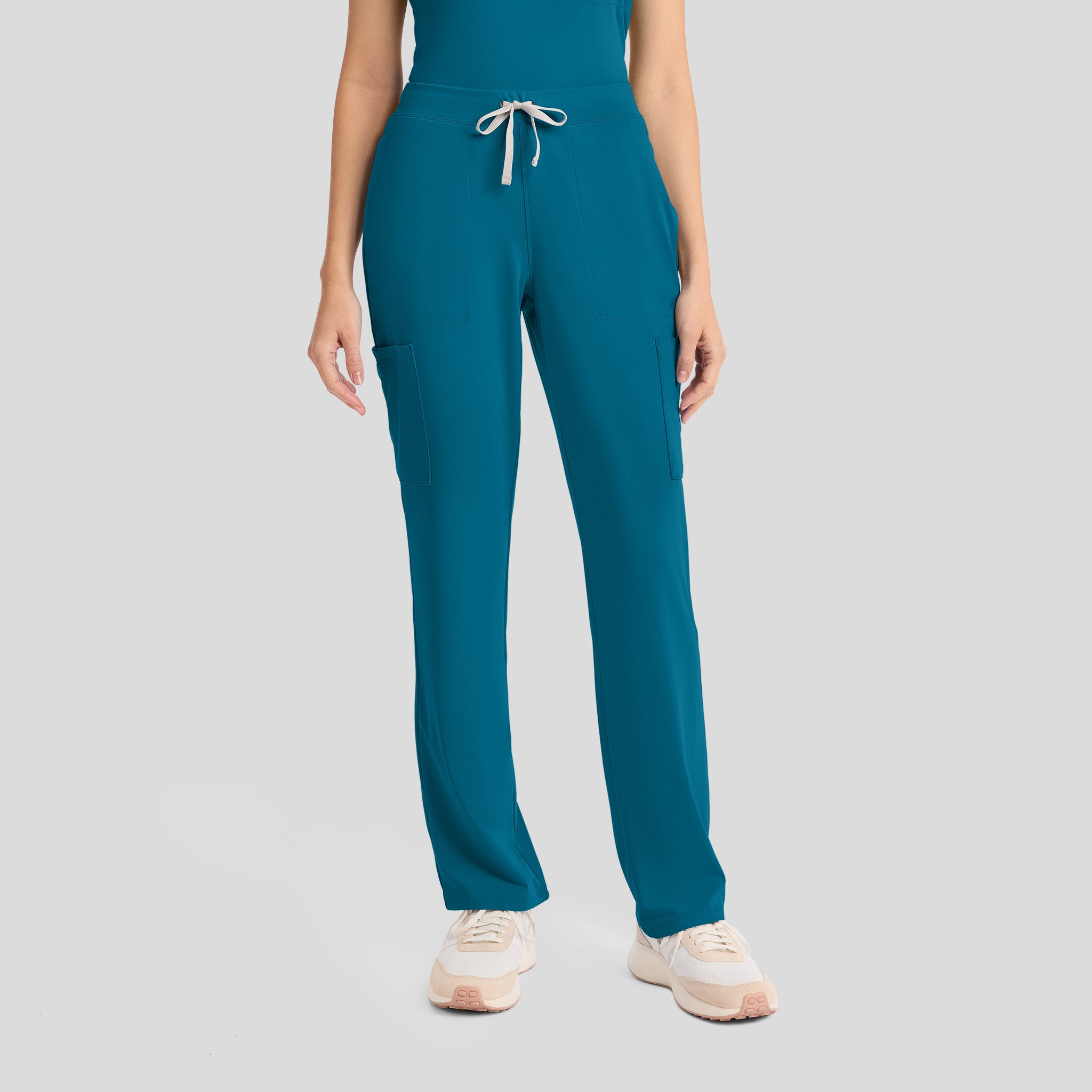 Achieve Pull-On Straight Leg Scrub Pant | Caribbean