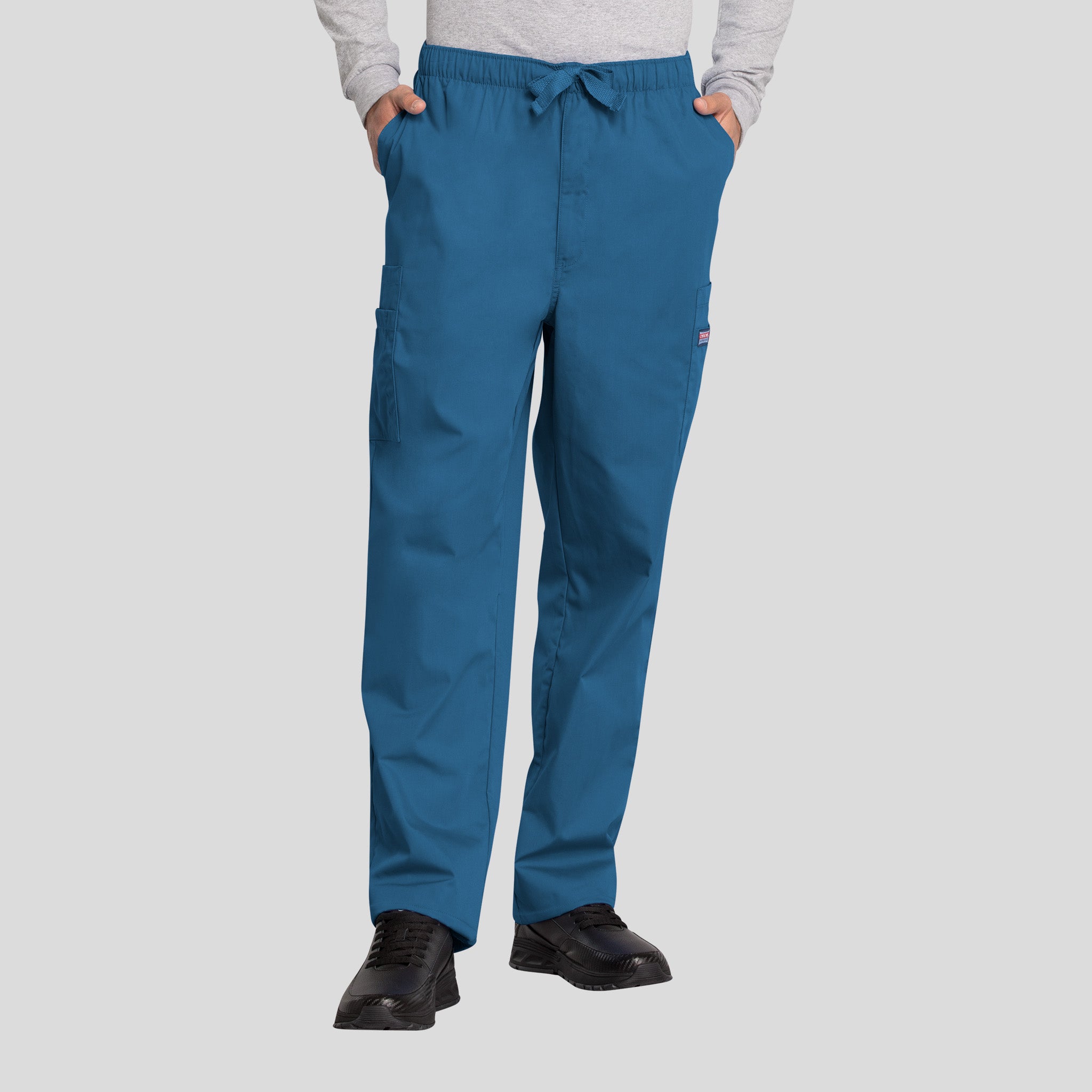 Men's Drawstring Cargo Scrub Pant | Caribbean