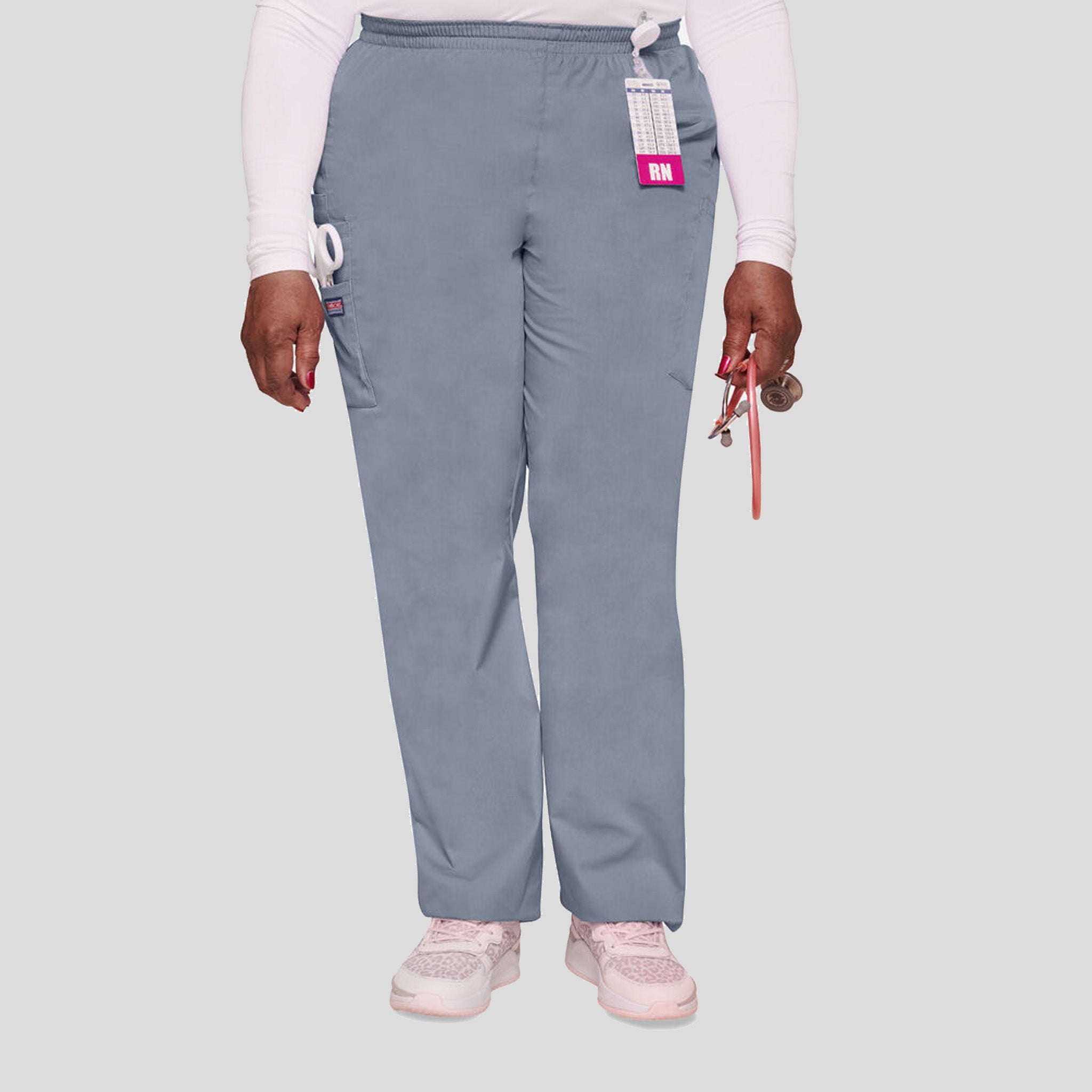 Elastic Waist Utility Scrub Pant | Grey