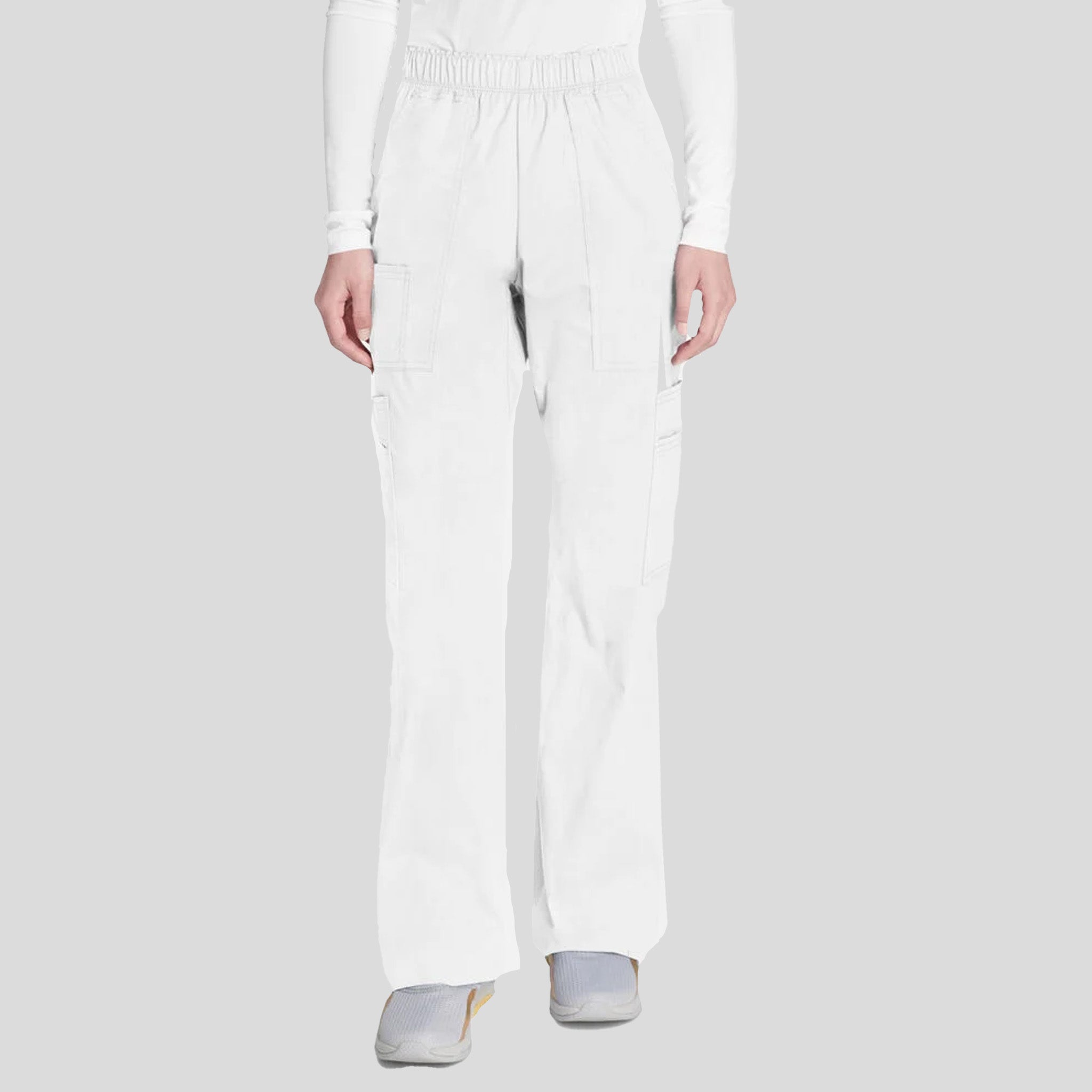Elastic Waist Scrub Pant | White