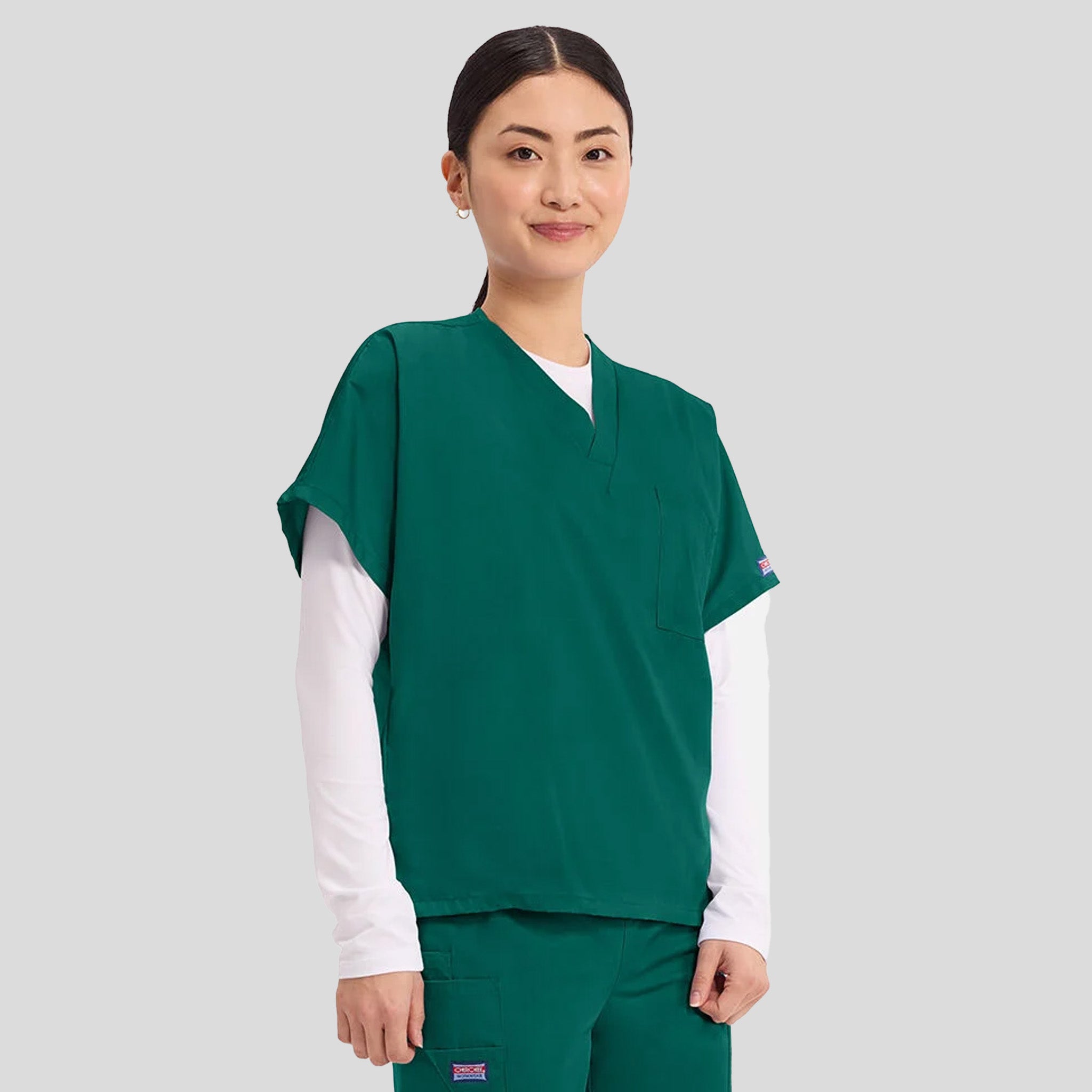 Unisex V-Neck 1 Pocket | Hunter