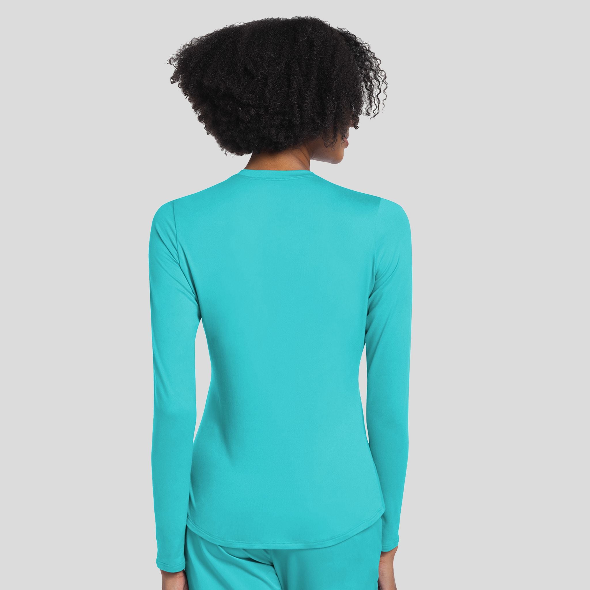 Long Sleeve Underscrub Knit Tee | Turquoise