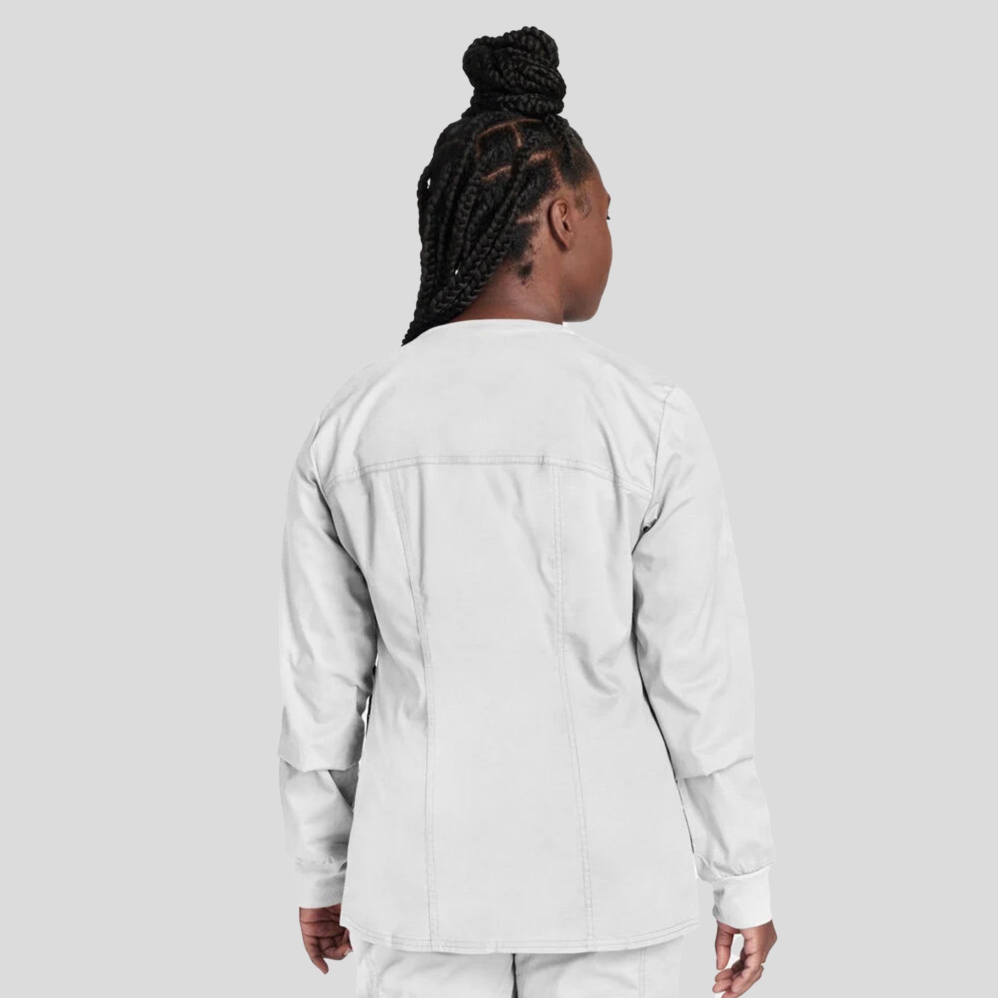 Women's Zip Front Warm Up | White