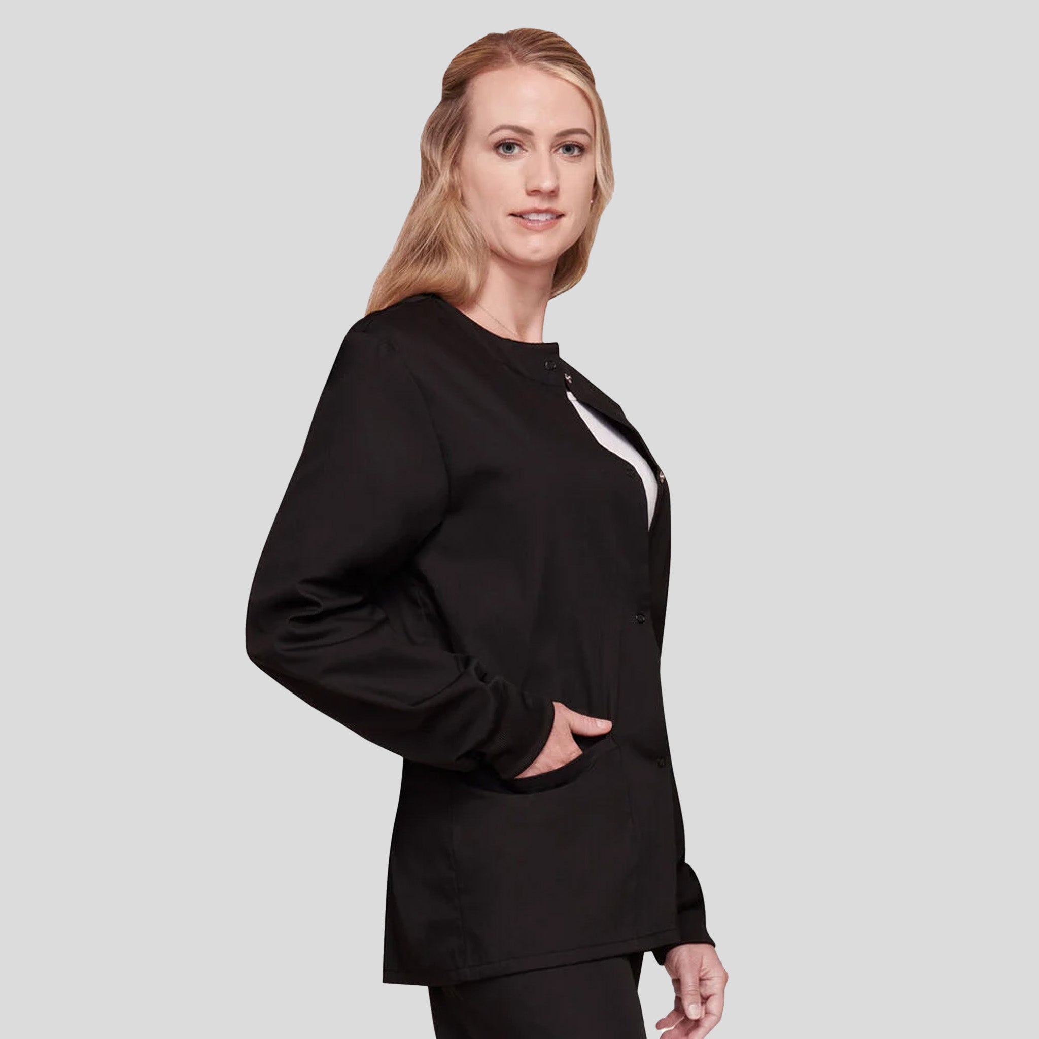 Women's Snap Front Jacket | Black