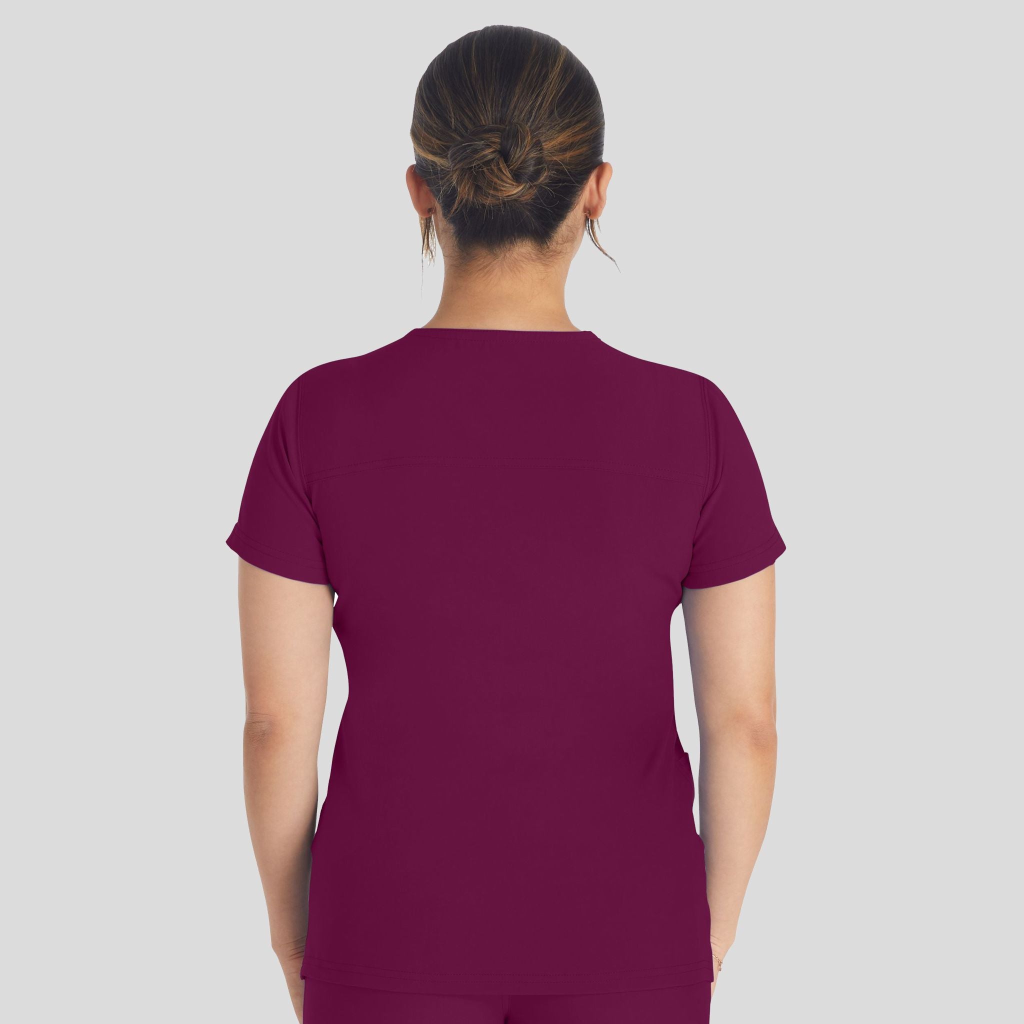 Women's V-Neck Scrub Top | Wine