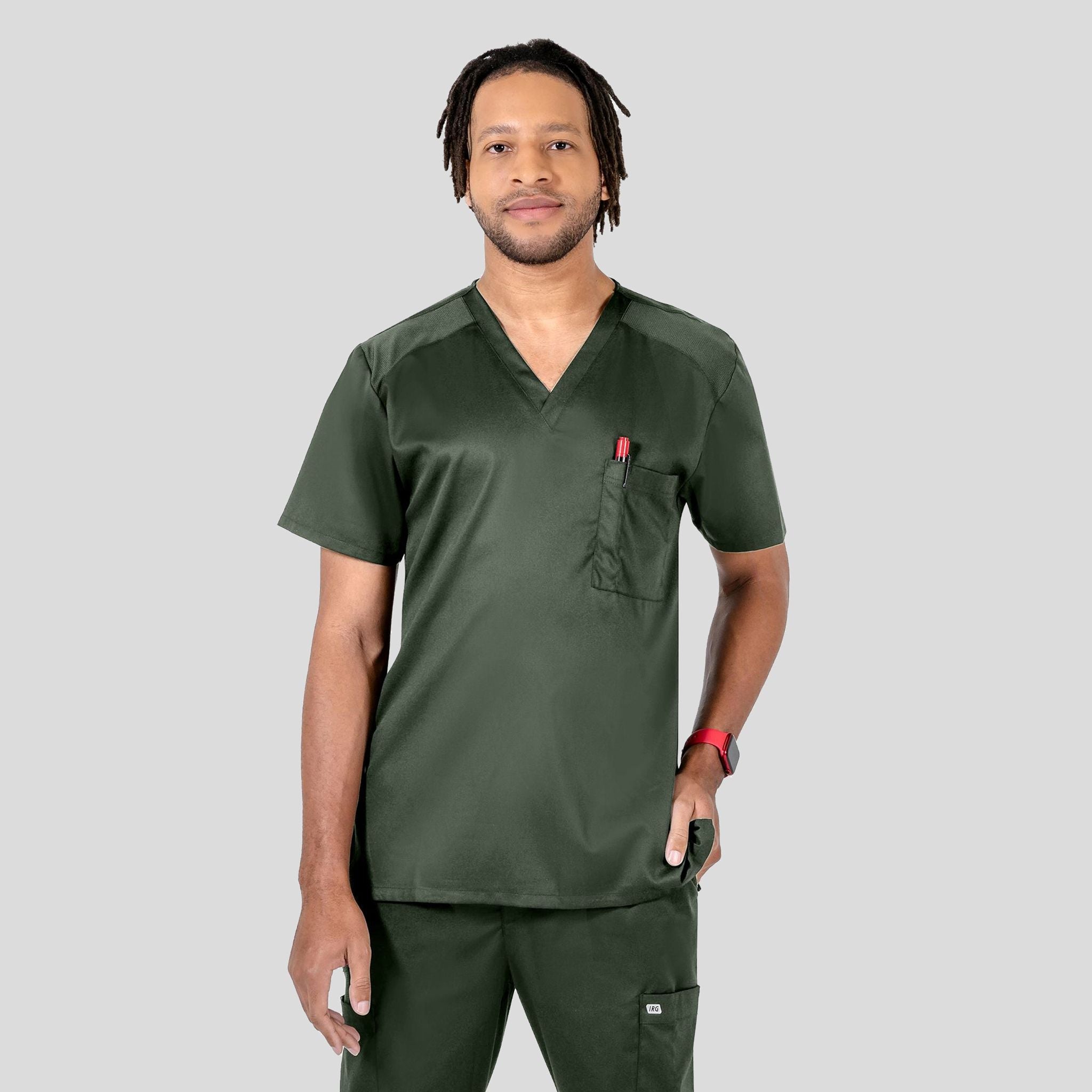 Men’s V-Neck Top | Olive