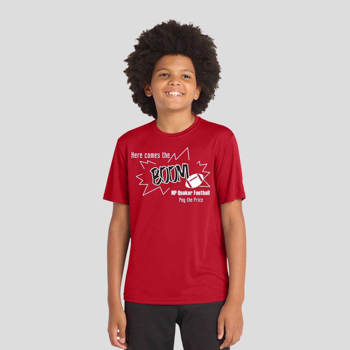 Youth Here Comes the Boom Core Competitor Tee | Red