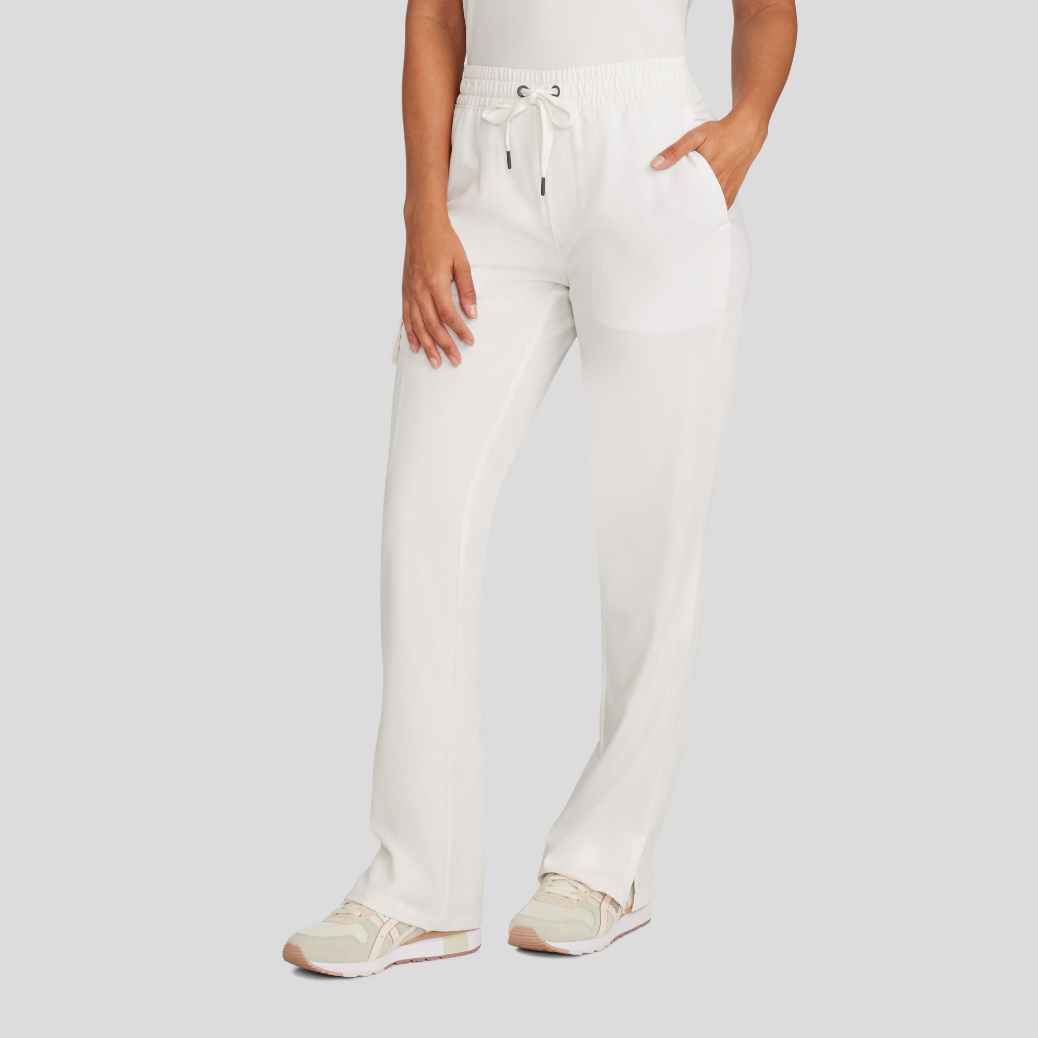 Women's Brandy Straight Leg Scrub Pant | White Gardenia