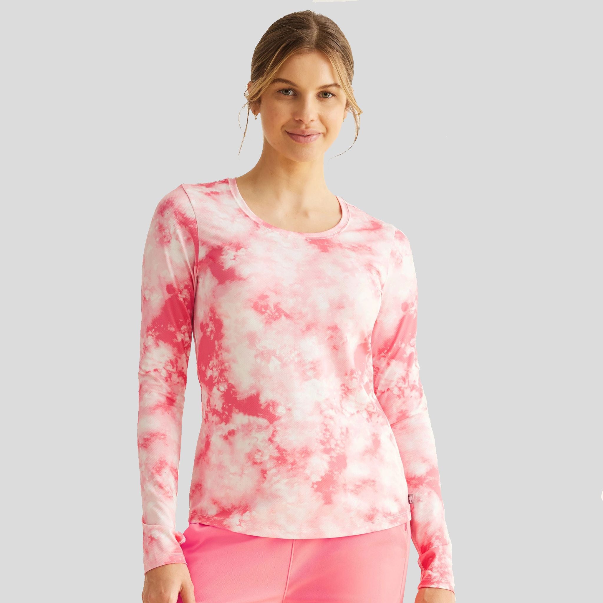 Makayla Long Sleeve Underscrub Tee | French Pink