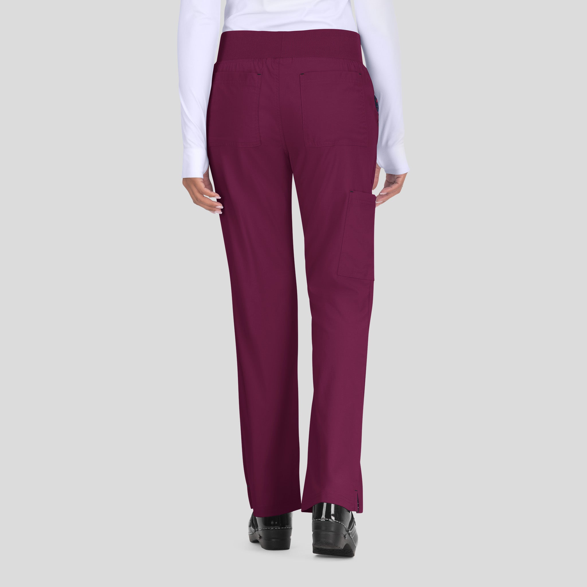Laurie Women's 6-Pocket Yoga-Style Scrub Pants | Wine